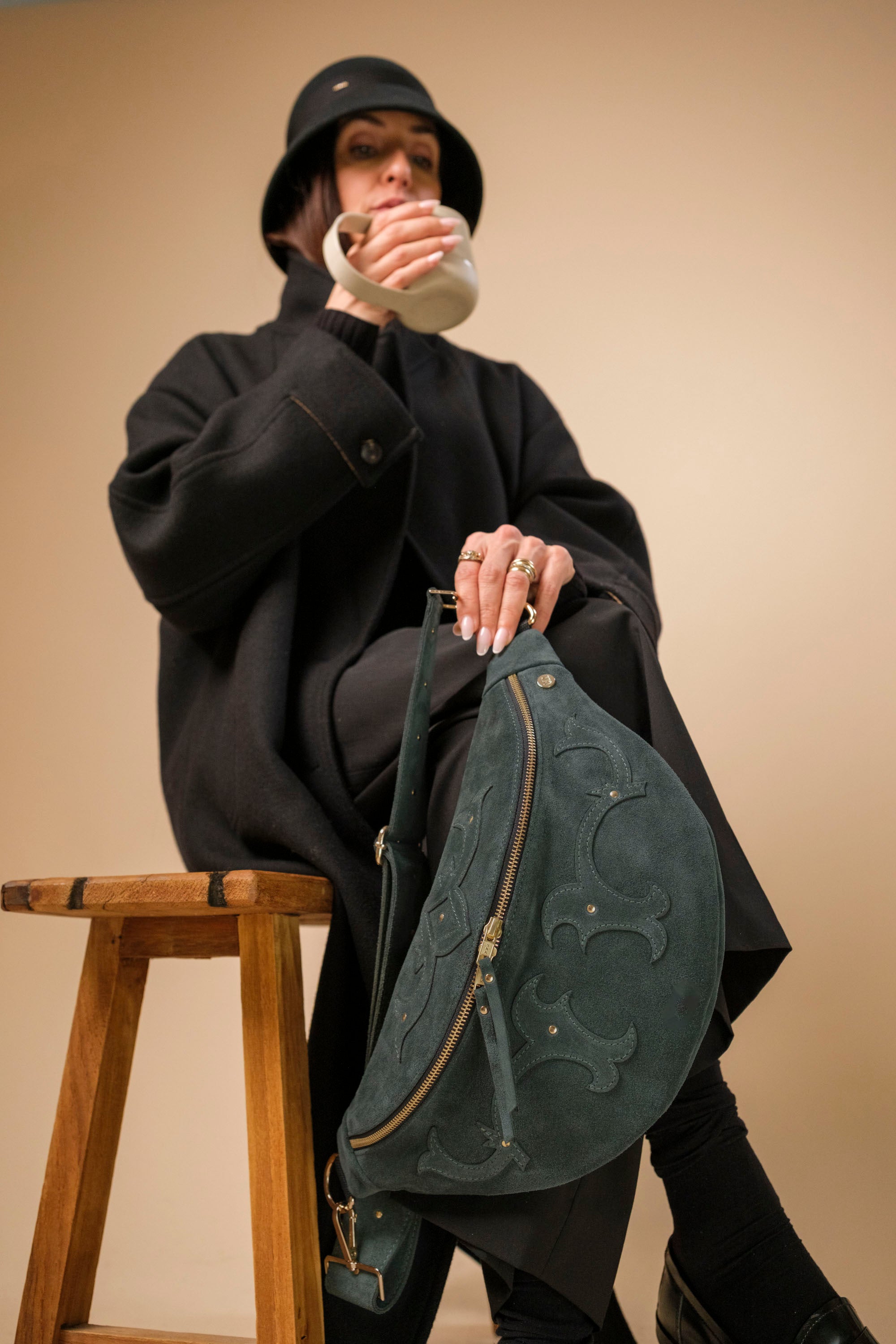 Banane Calamity Cuir Daim Bottle