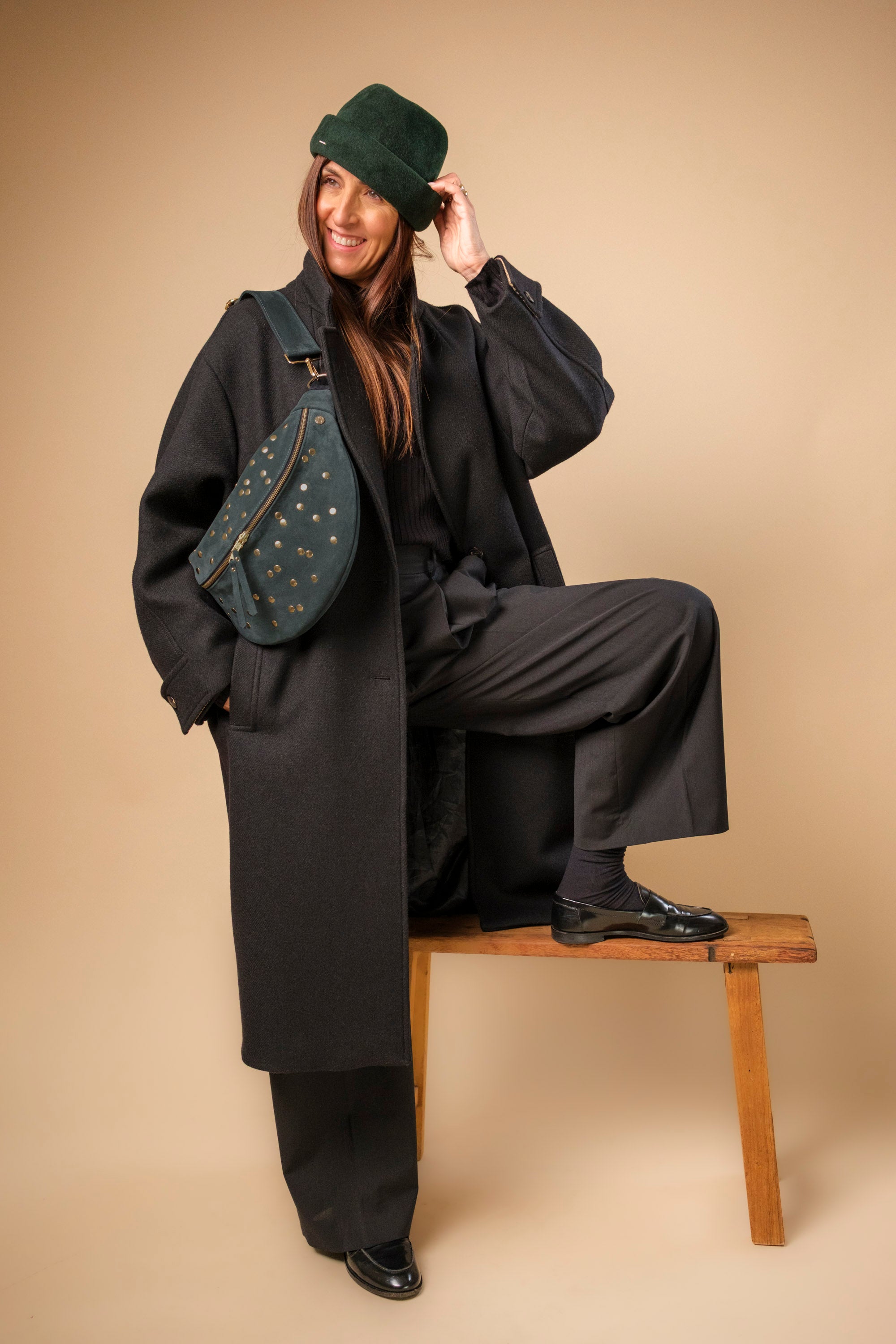 Banane Dotty Cuir Daim Bottle