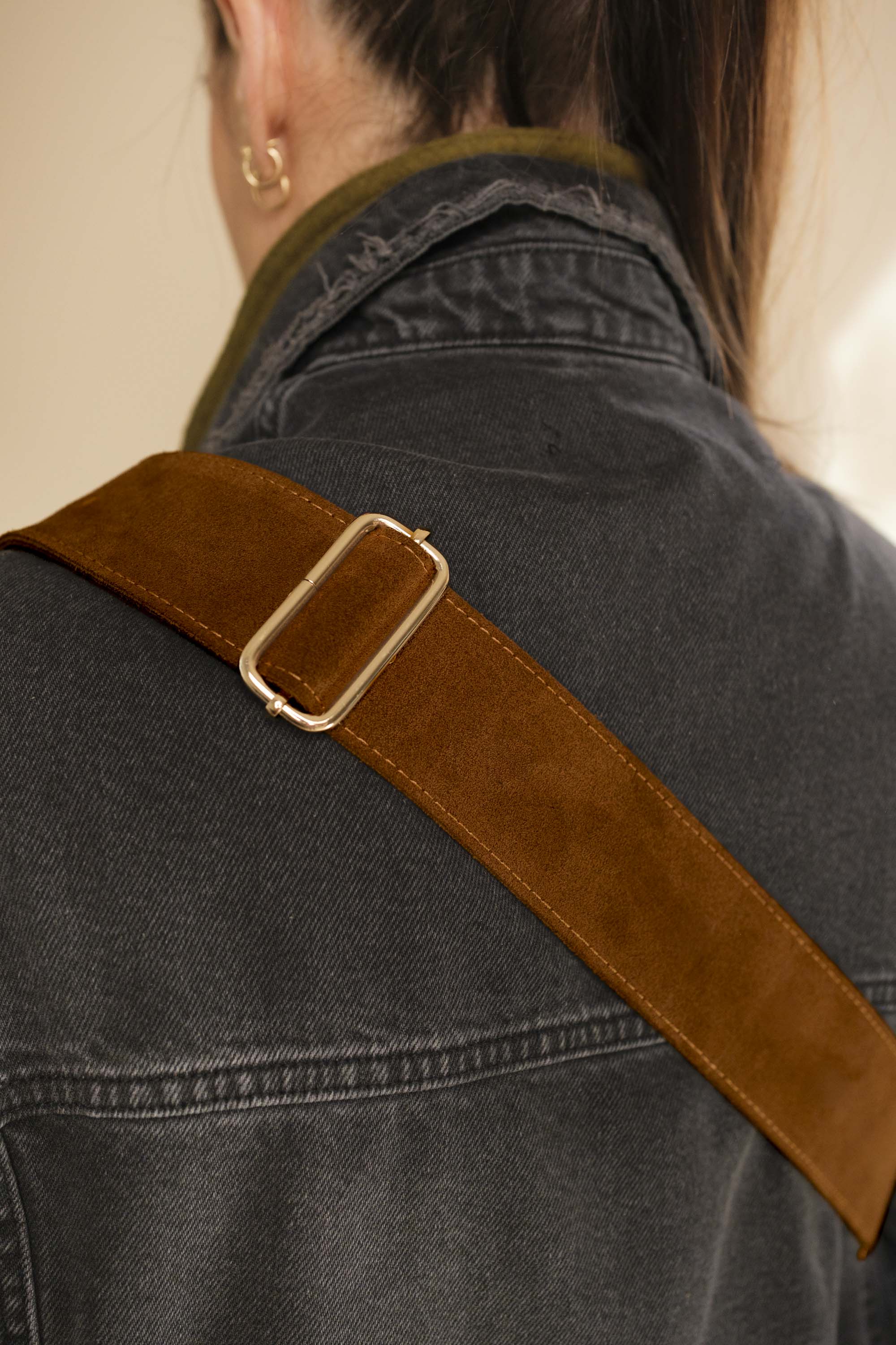 Banane Calamity Cuir Daim Camel