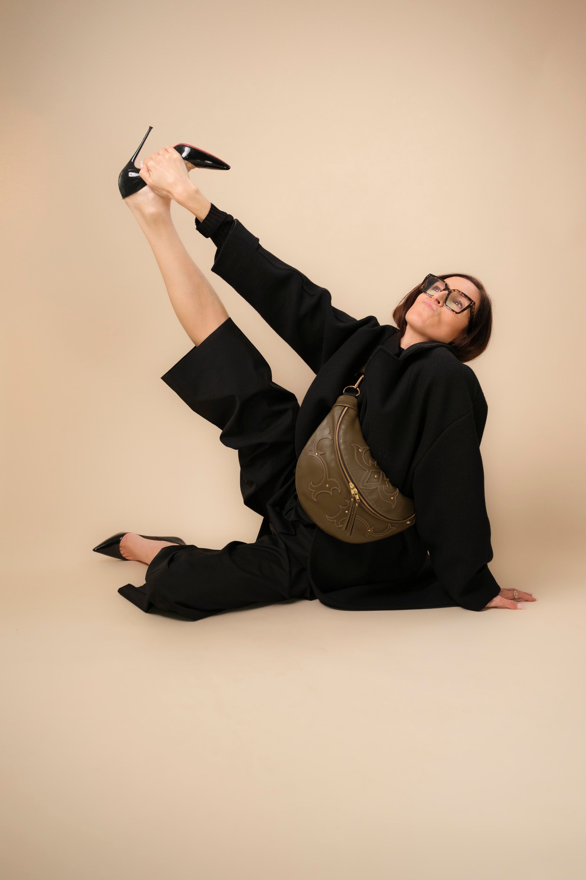 Banane Calamity Cuir Lisse Camo