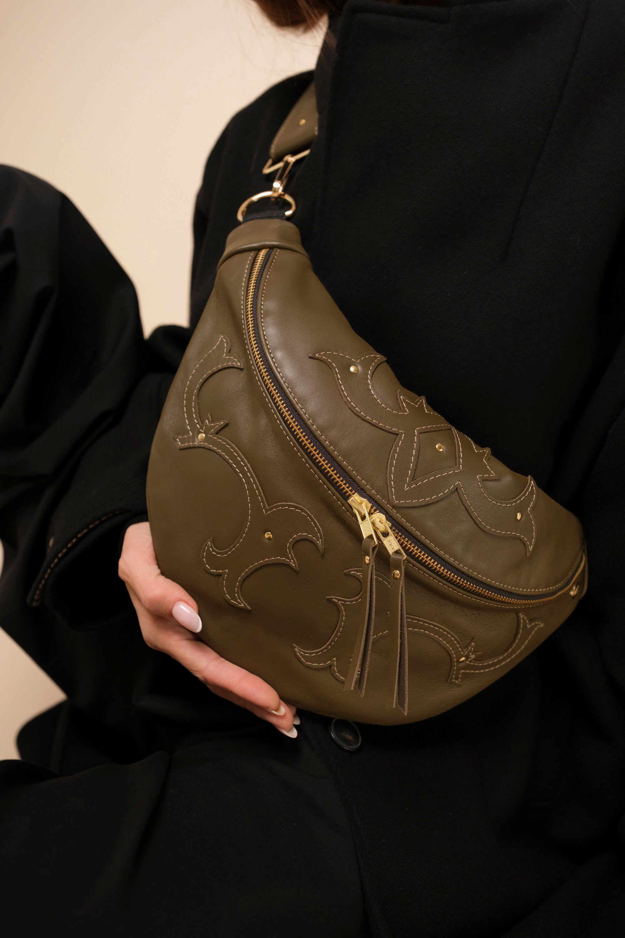 Banane Calamity Cuir Lisse Camo