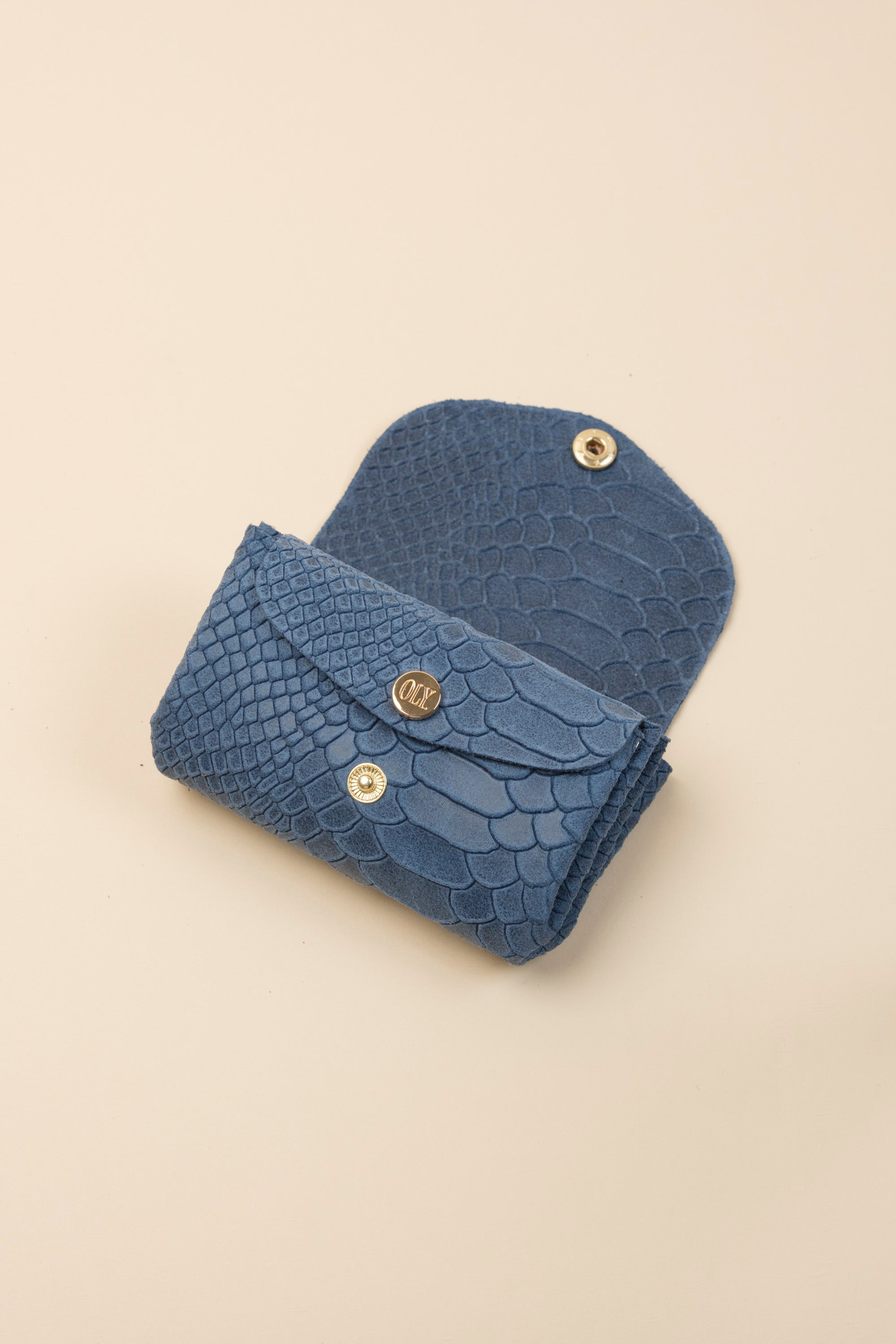 Dodu Cuir Croco Blue Jean