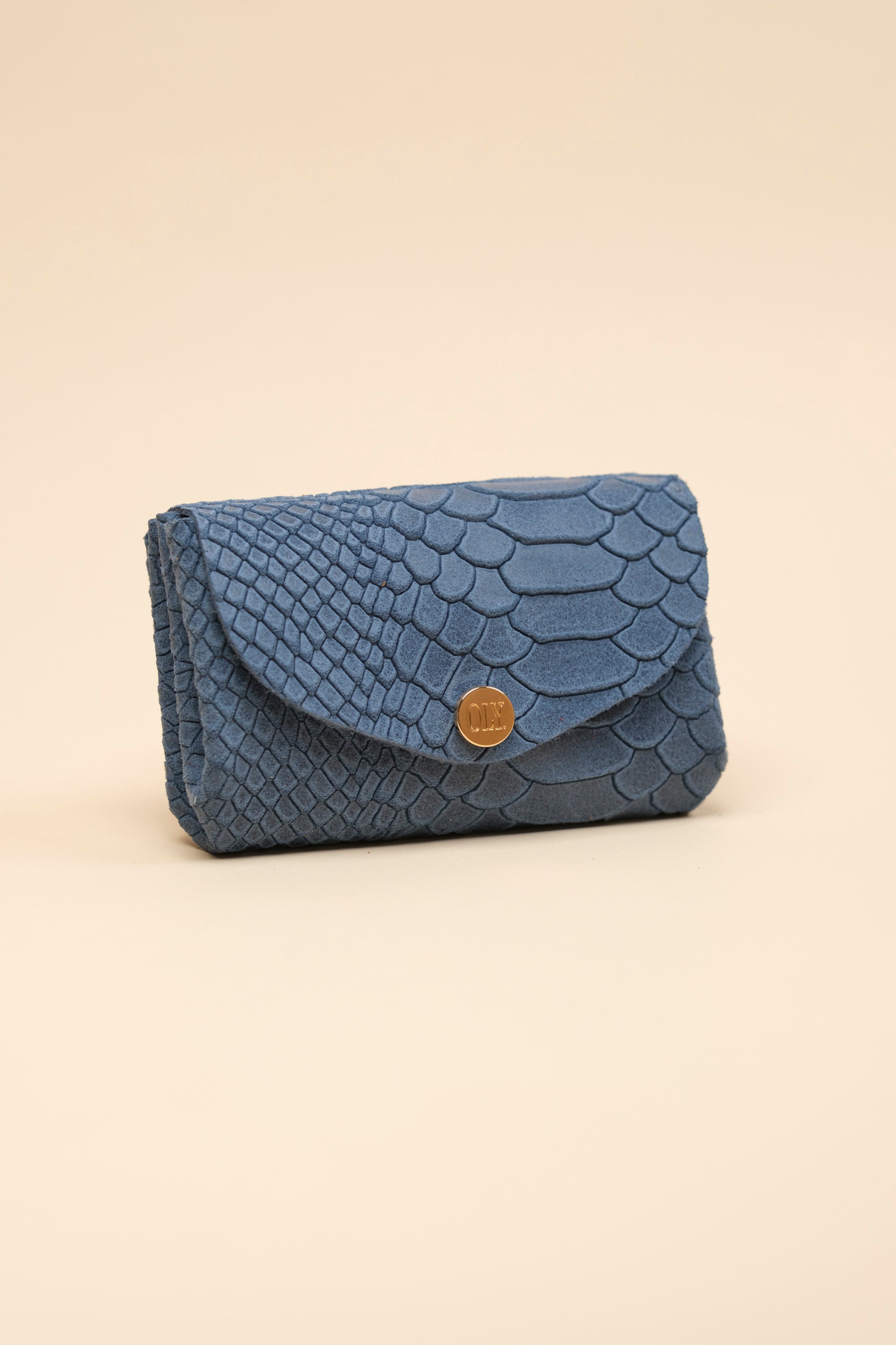 Dodu Cuir Croco Blue Jean