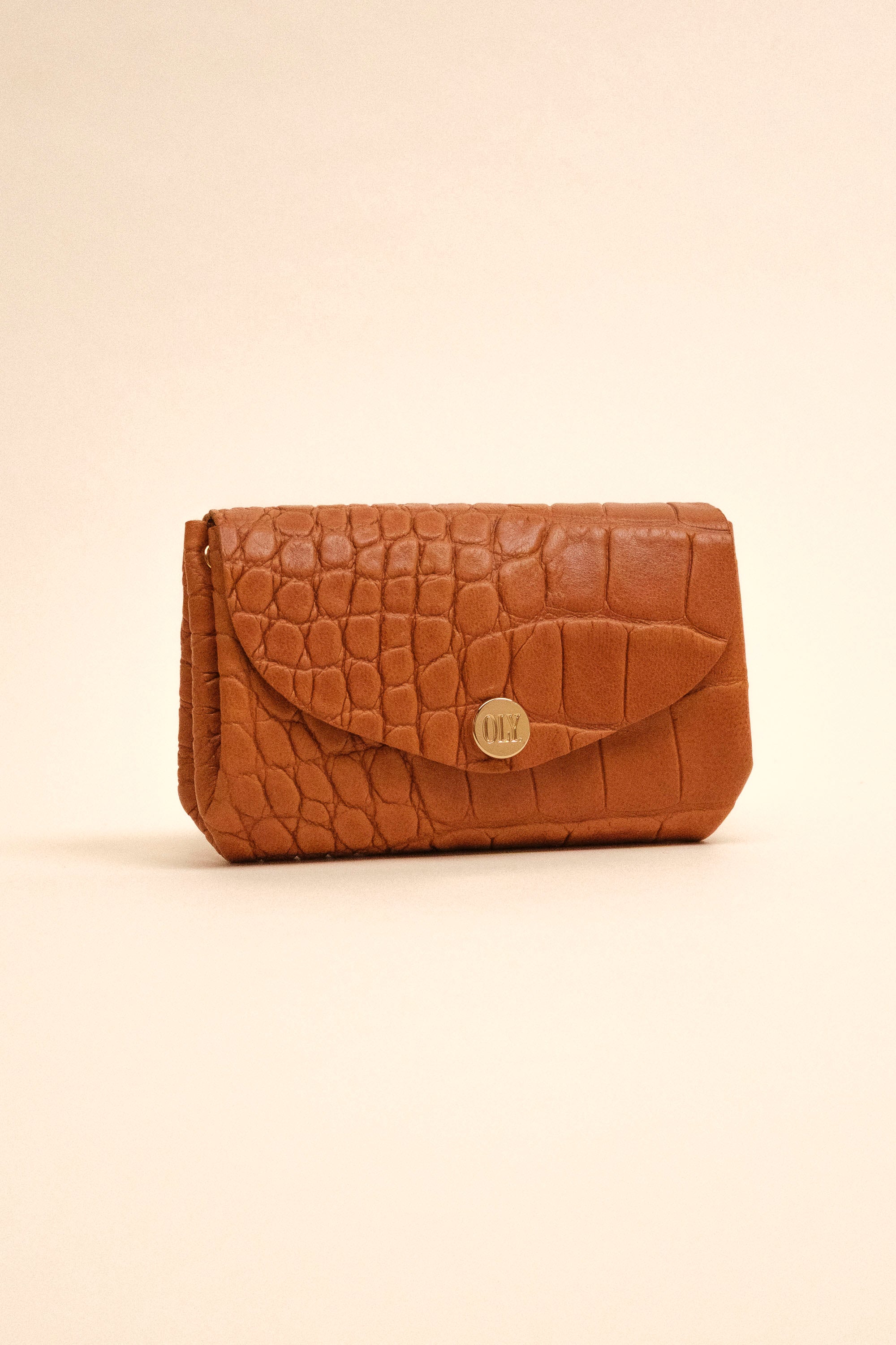 Dodu Cuir Croco Lisse Cognac
