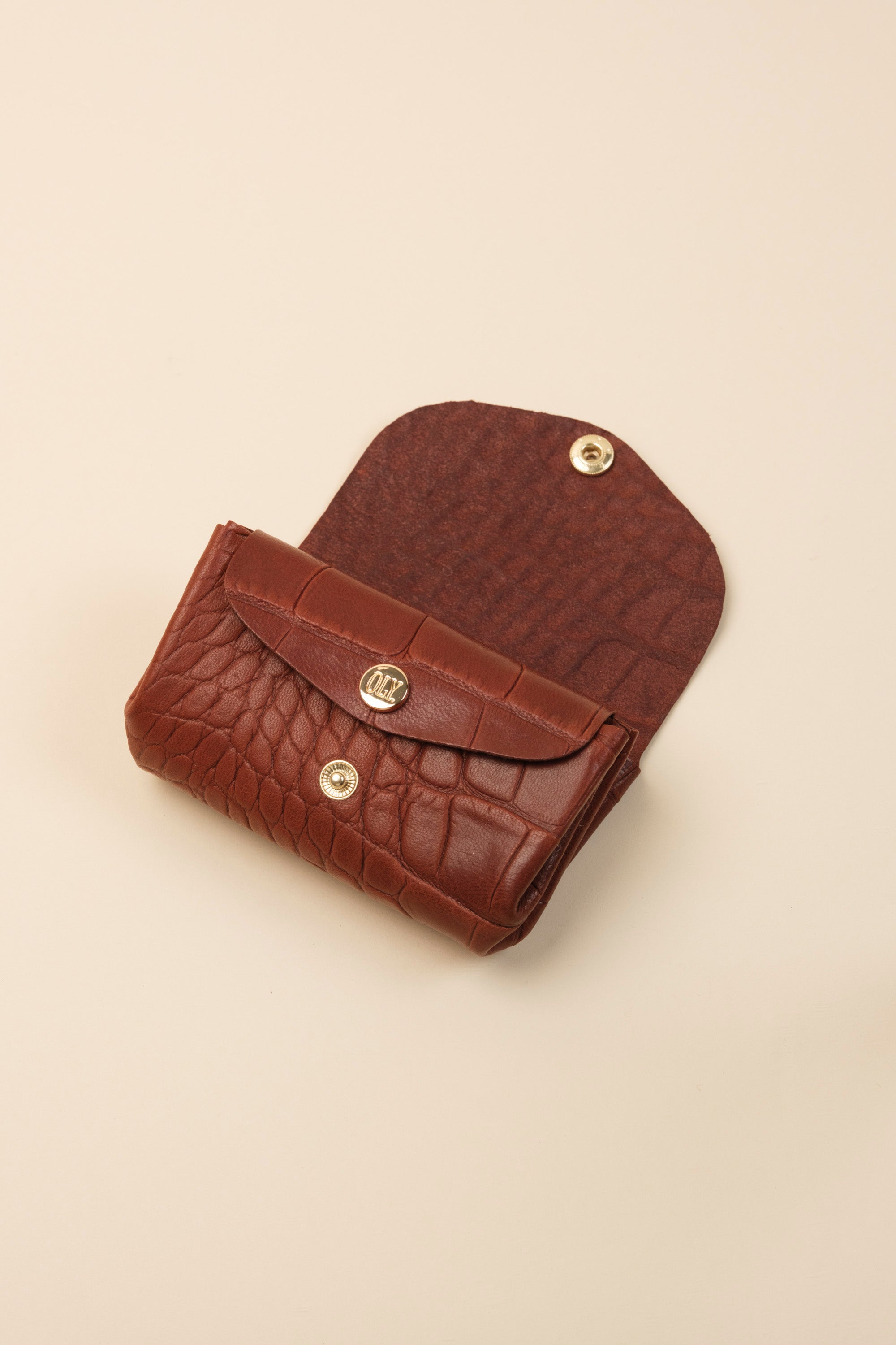 Dodu Cuir Croco Lisse Brique