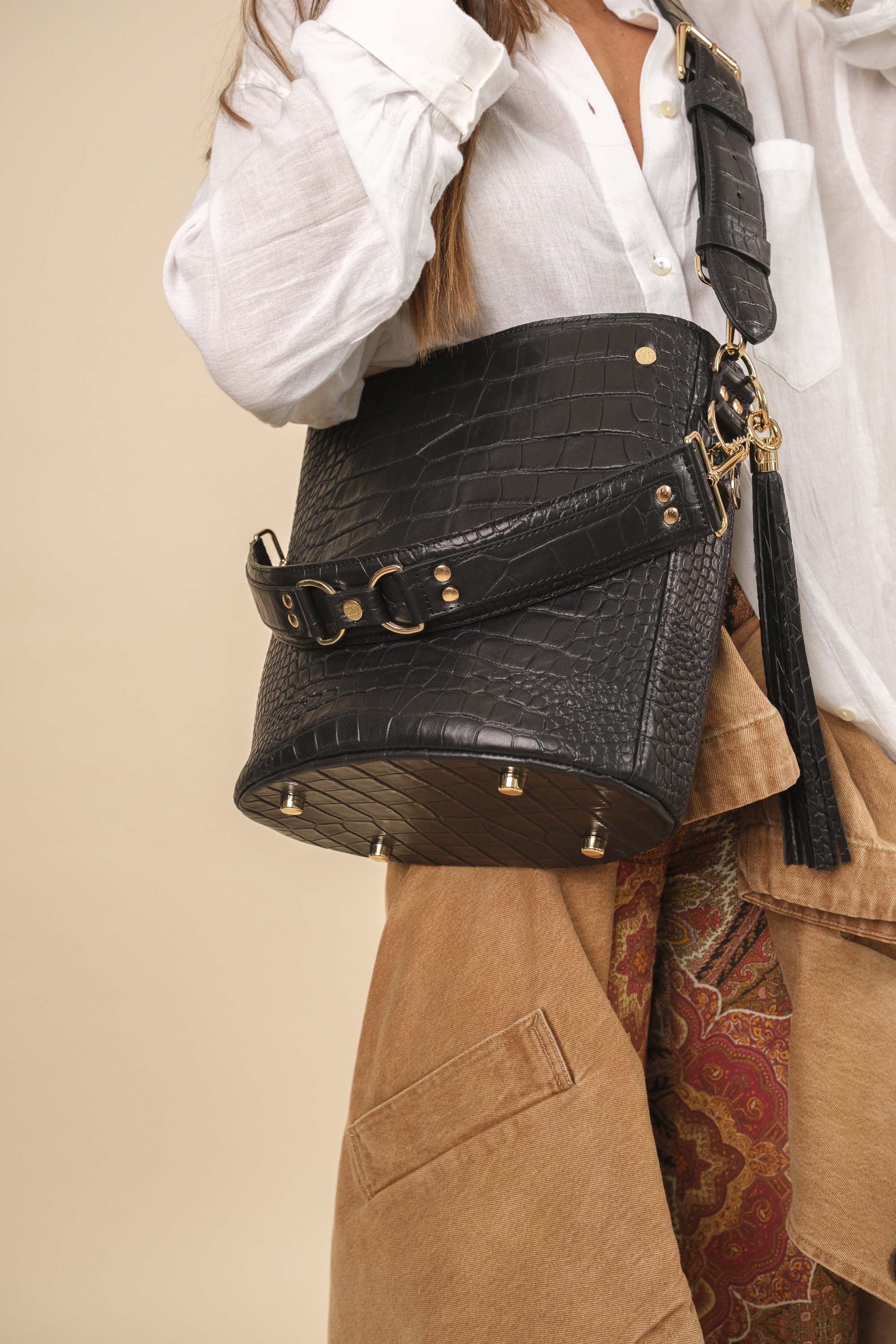 BigLove Cuir Croco Noir
