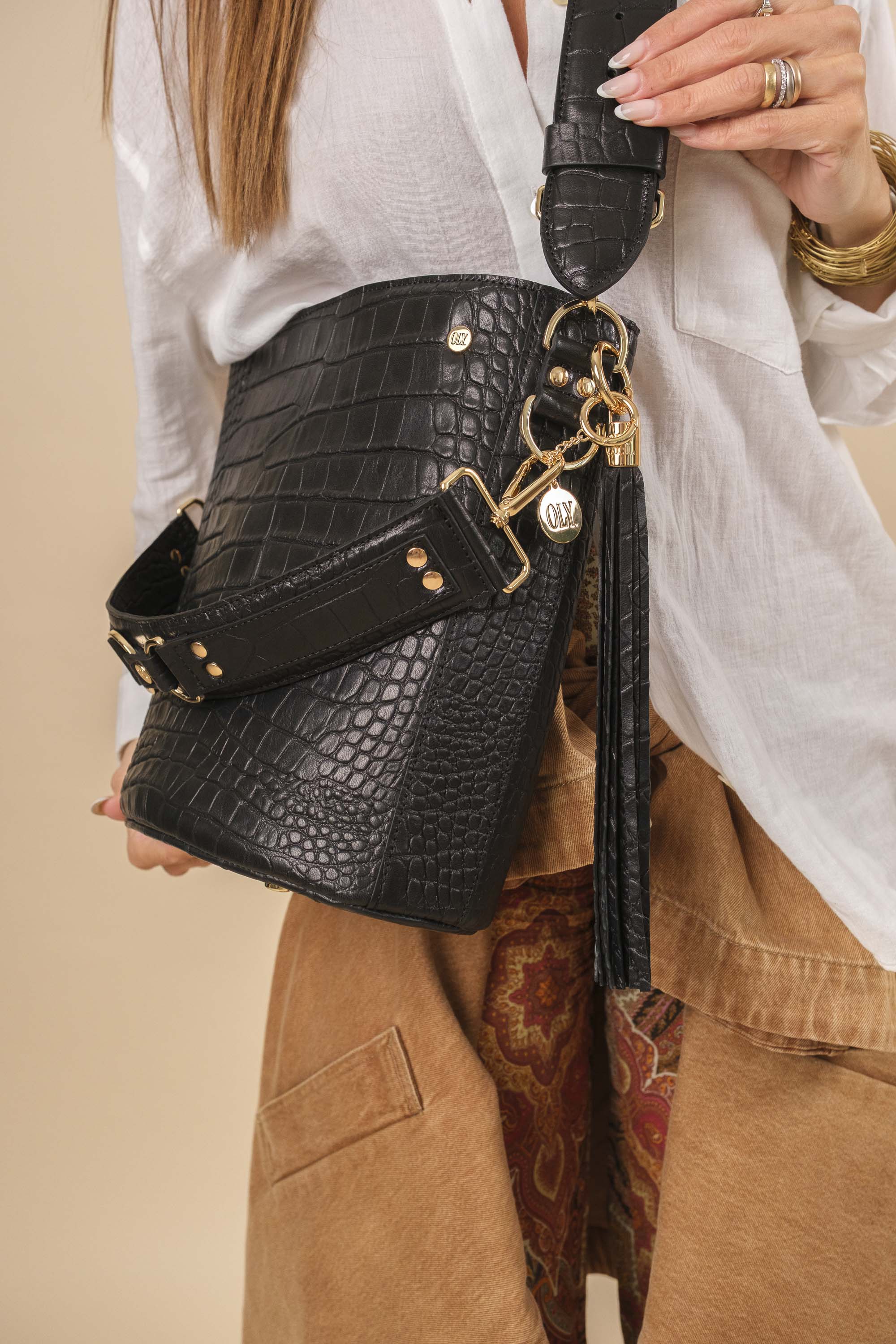 BigLove Cuir Croco Noir