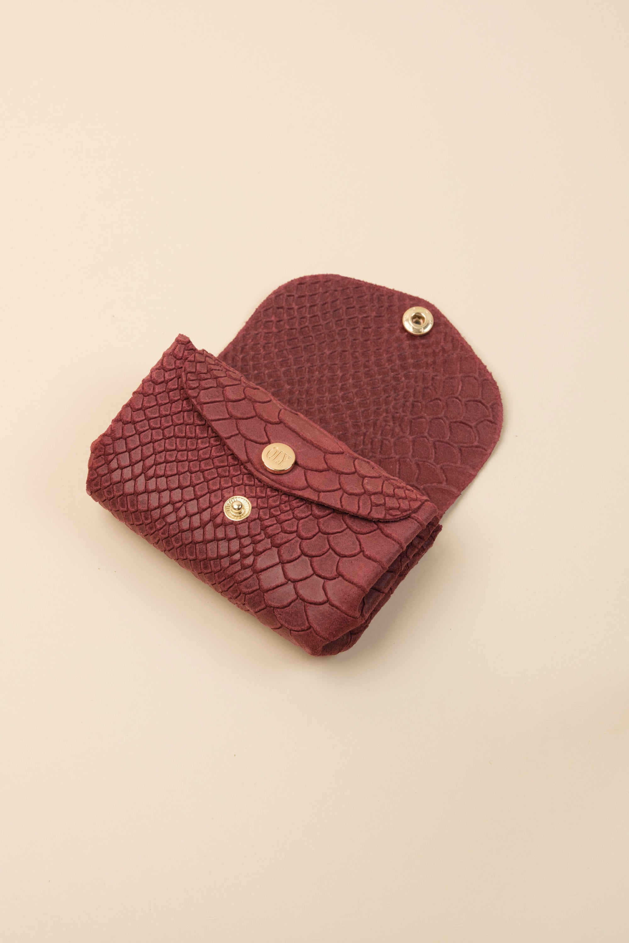 Dodu Cuir Croco Daim Prune