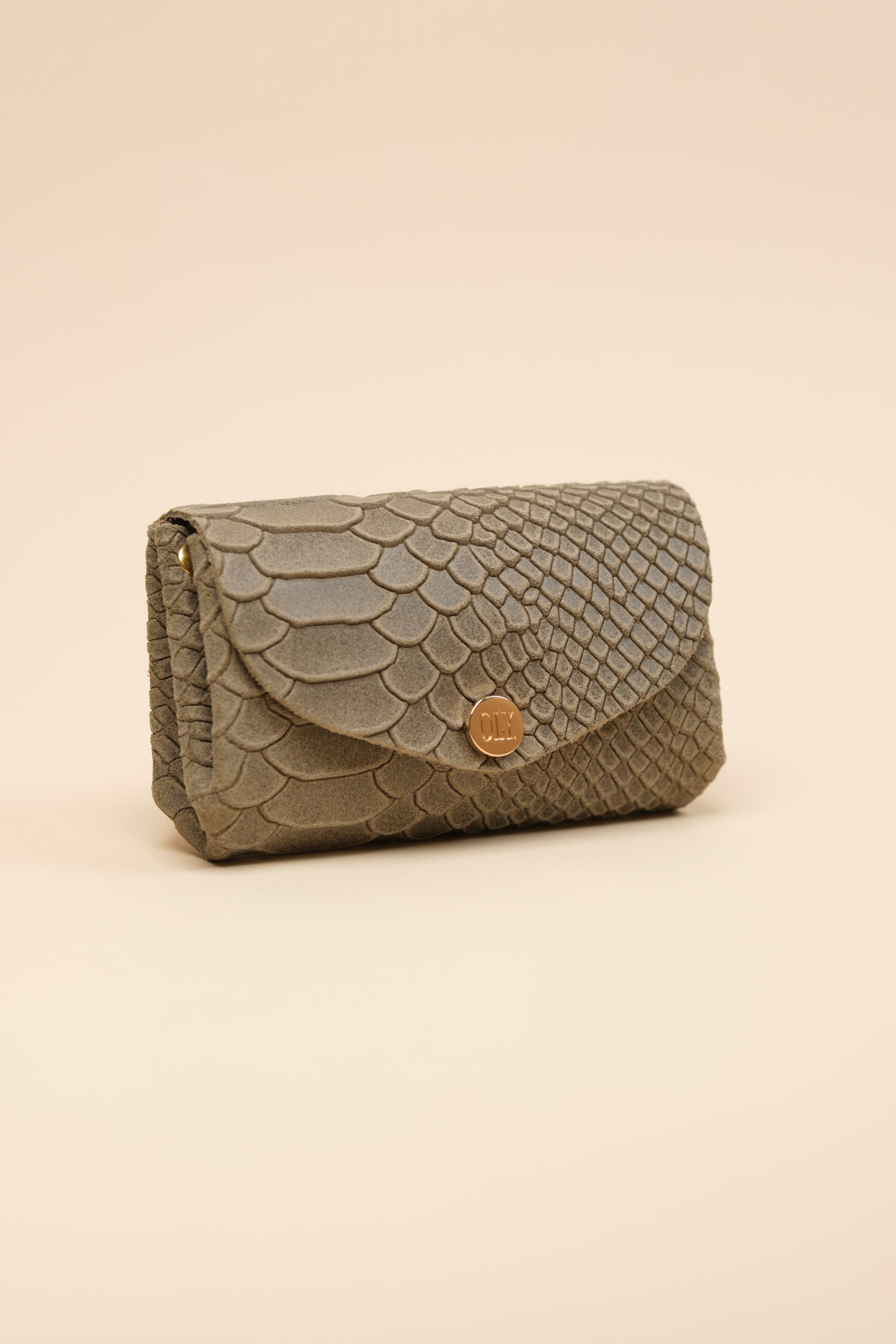 Dodu Cuir Croco Daim Truffe