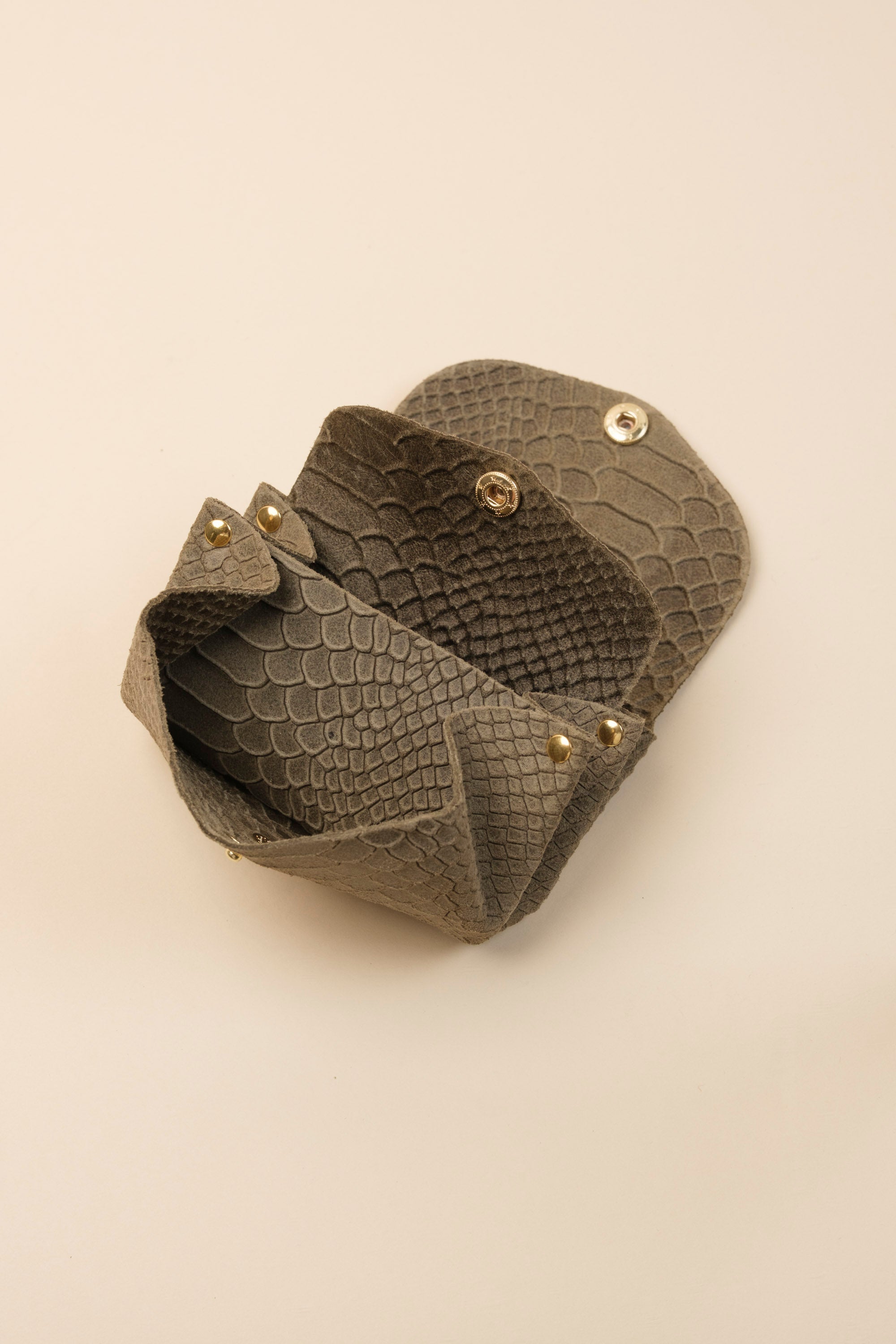 Dodu Cuir Croco Daim Truffe