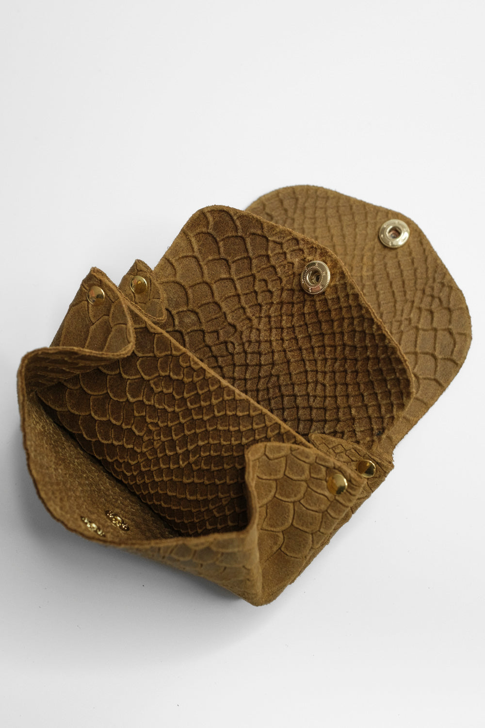 Dodu Cuir Embossé Croco Savane