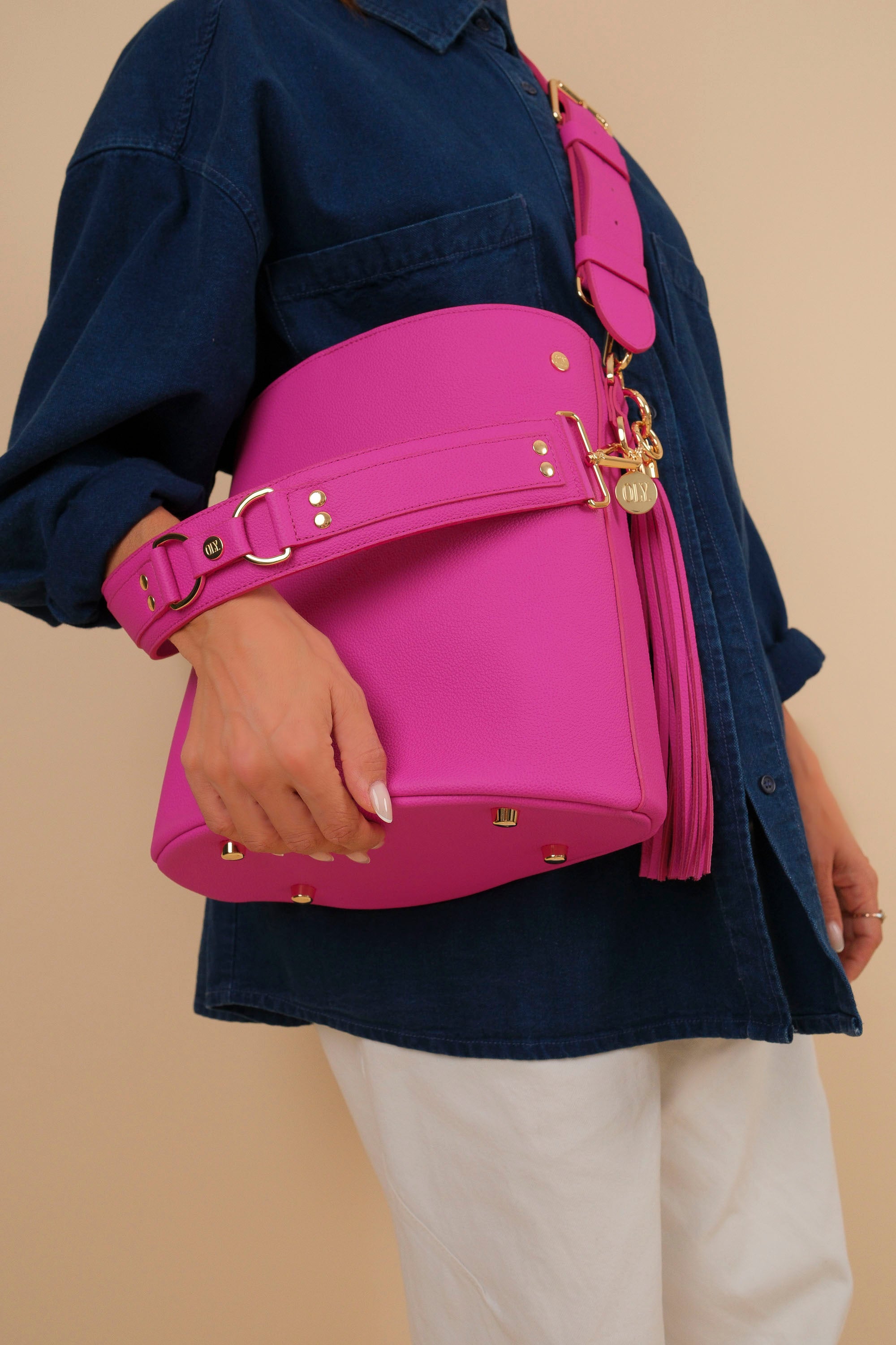 BigLove Cuir Grainé Rose Néon