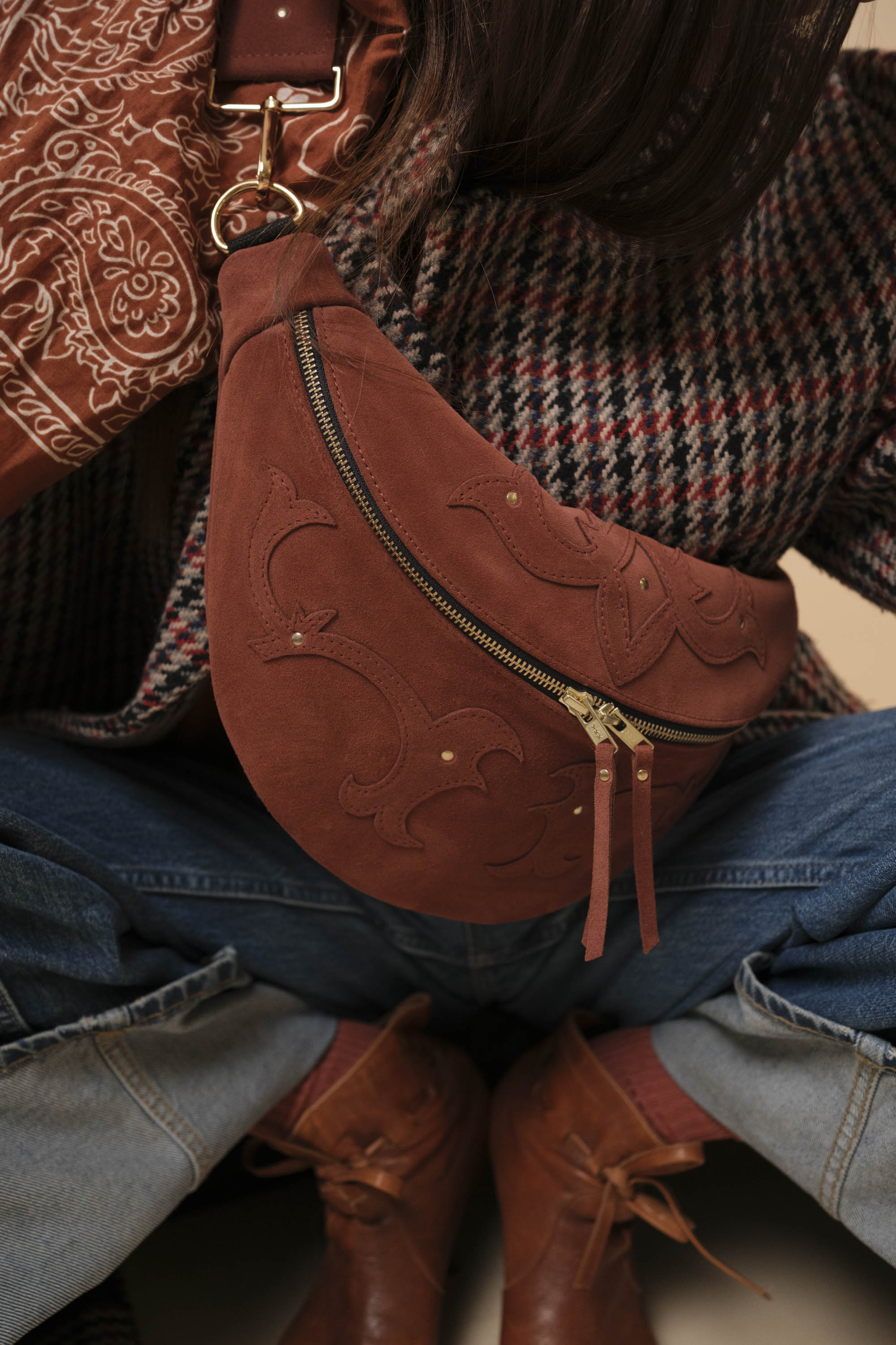 Banane Calamity Cuir Daim Rouille