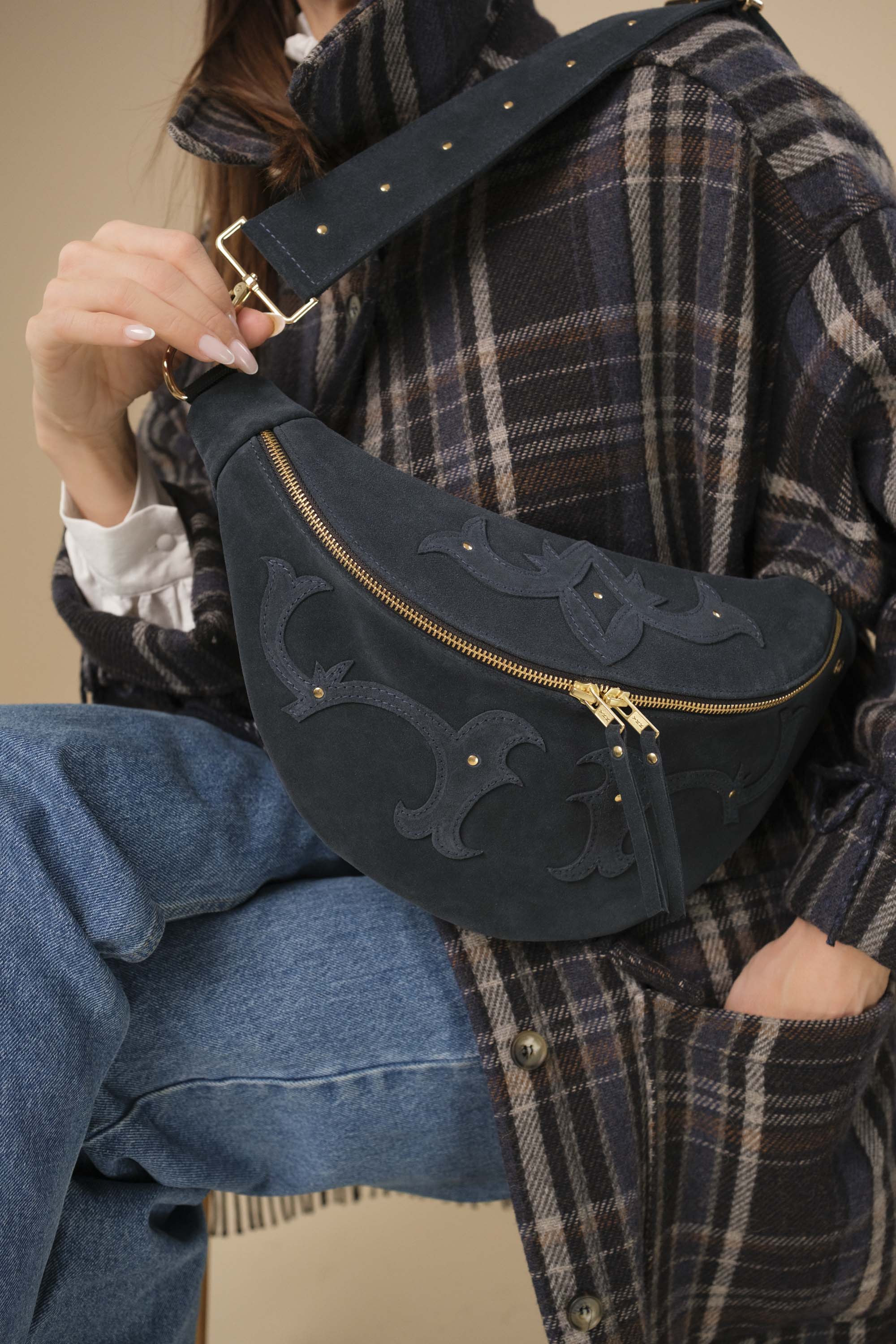 Banane Calamity Cuir Daim Shark