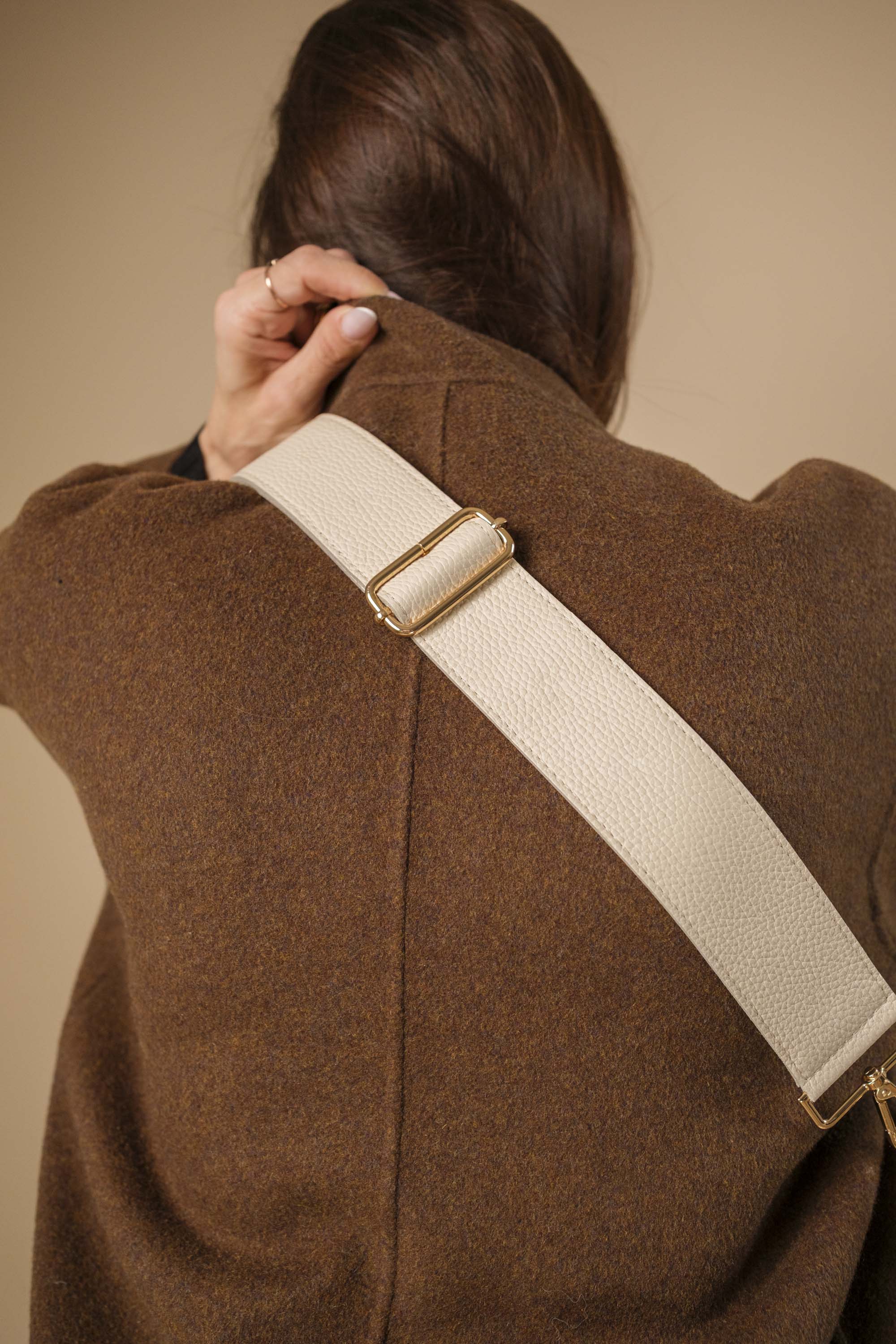 Banane à Frange Cuir Grainé Vanille