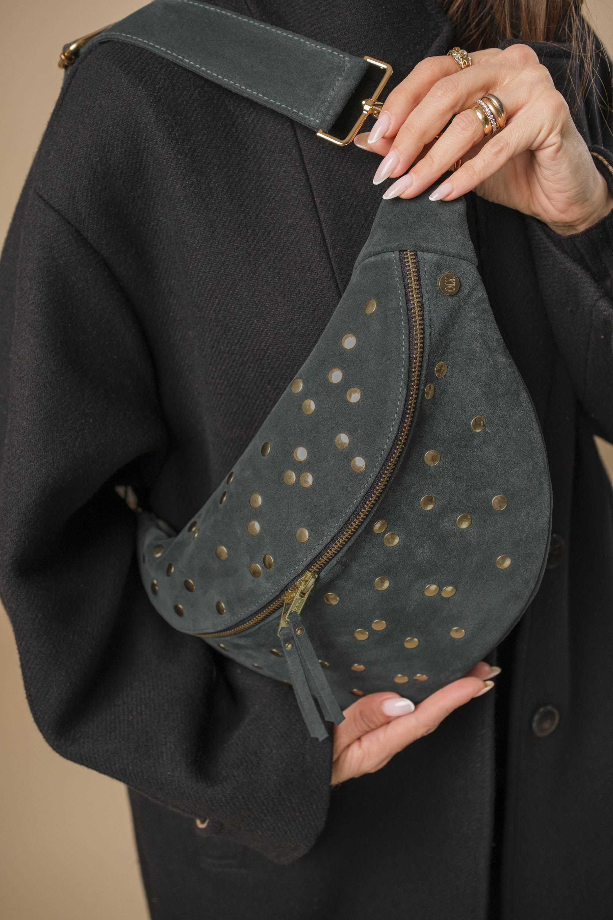 Banane Dotty Cuir Daim Bottle