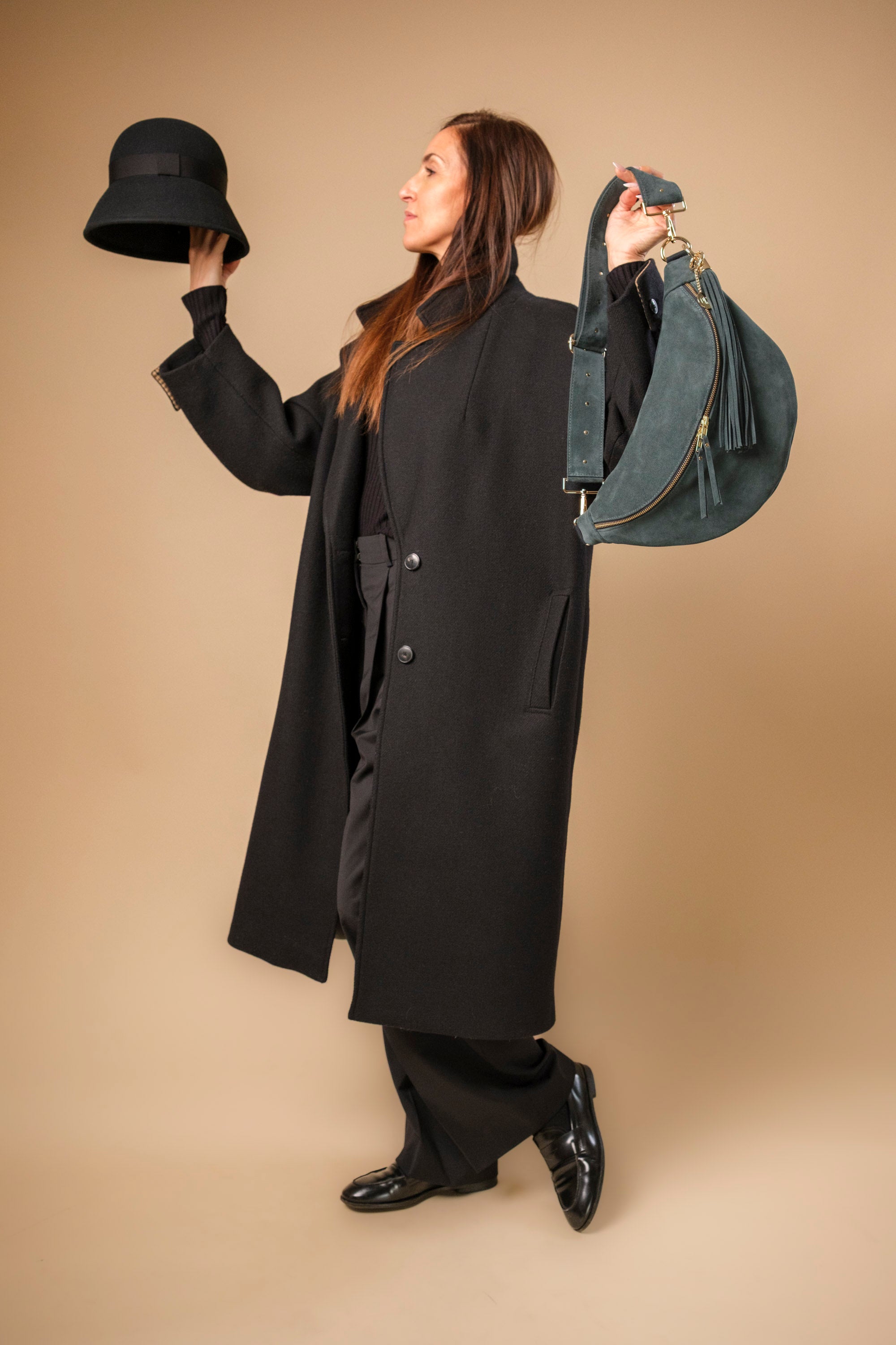 Banane Simple Cuir Daim Bottle (avec Pompon)