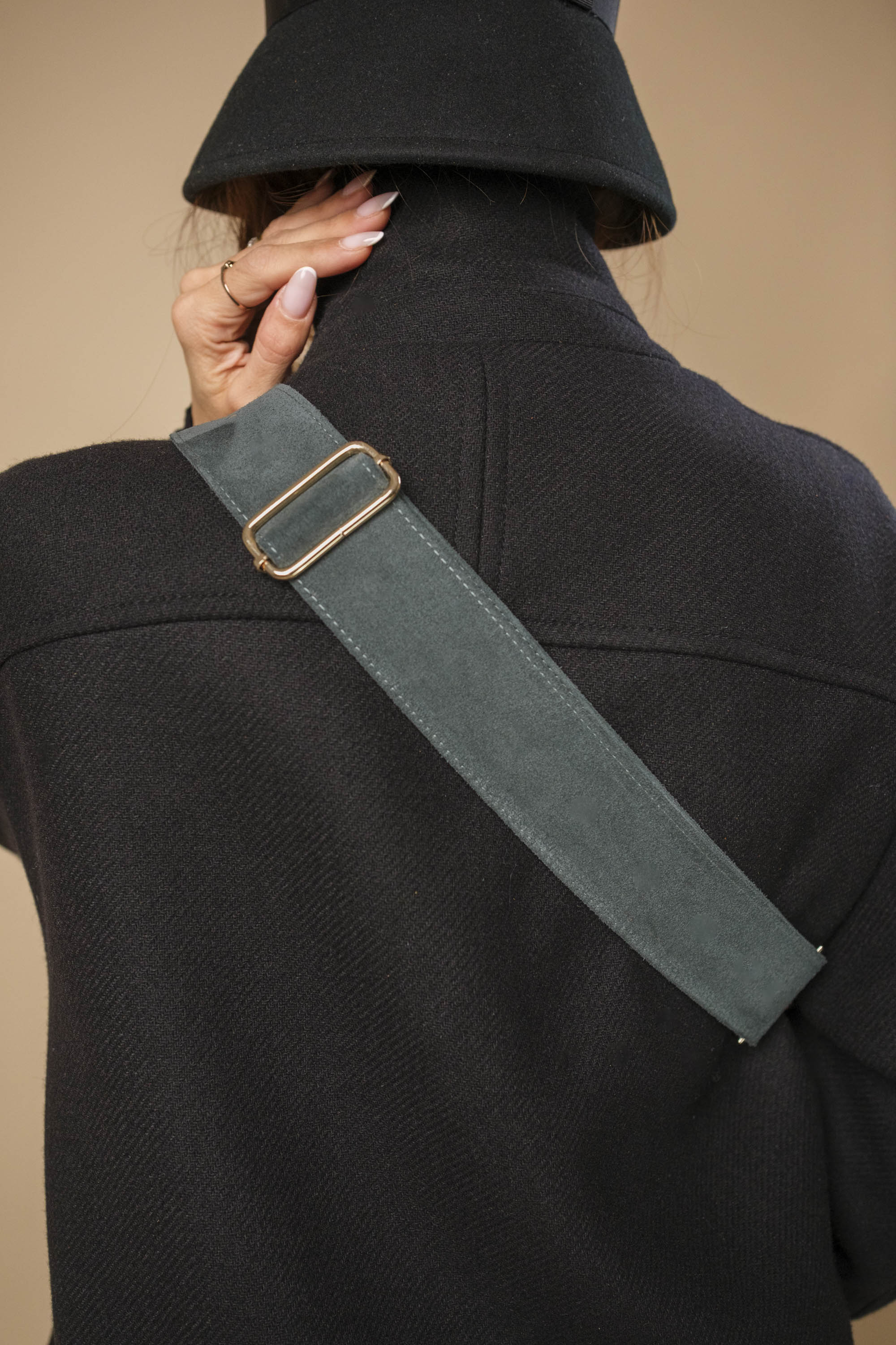 Banane à Frange Cuir Daim Bottle