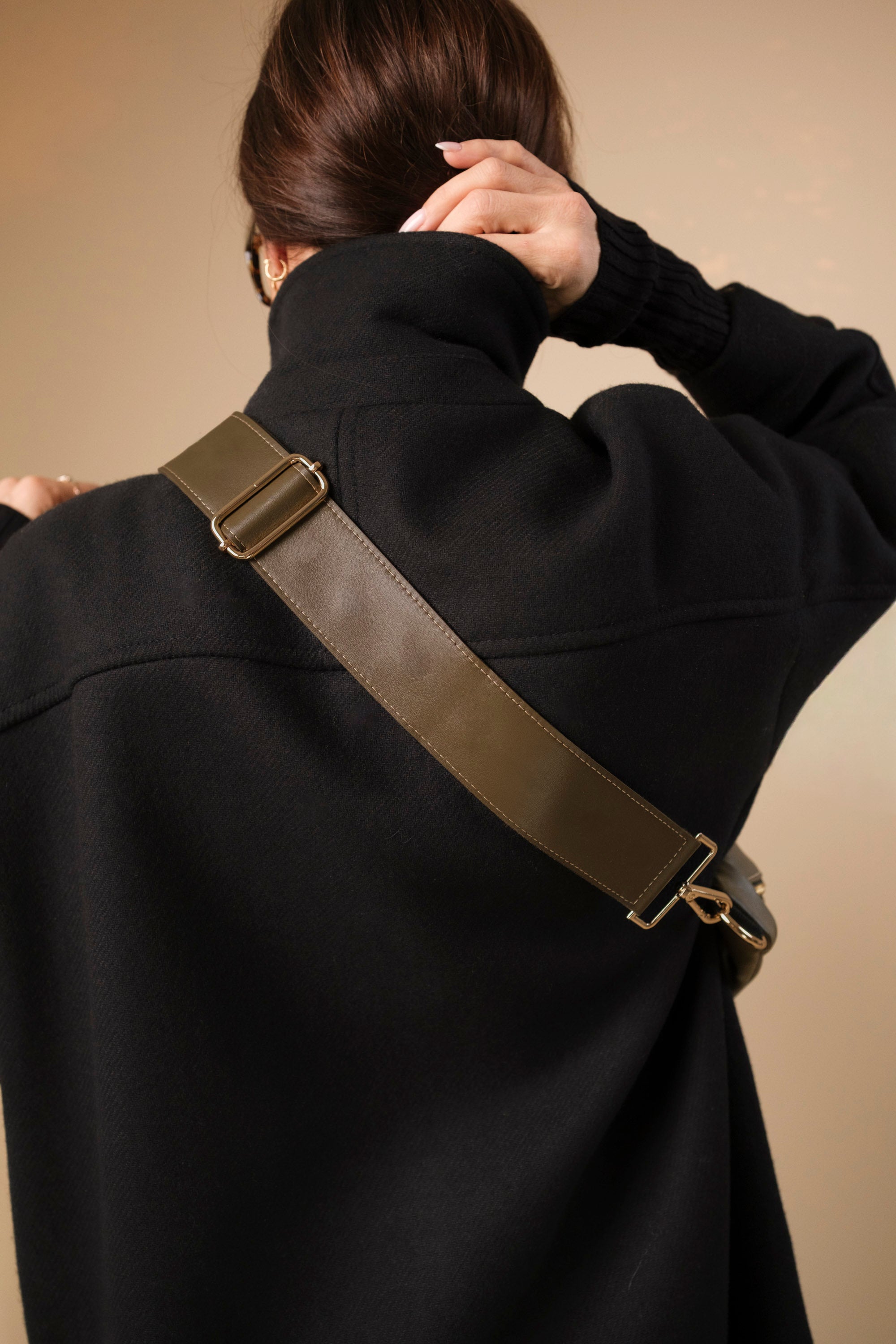 Banane à Frange Cuir Lisse Camo