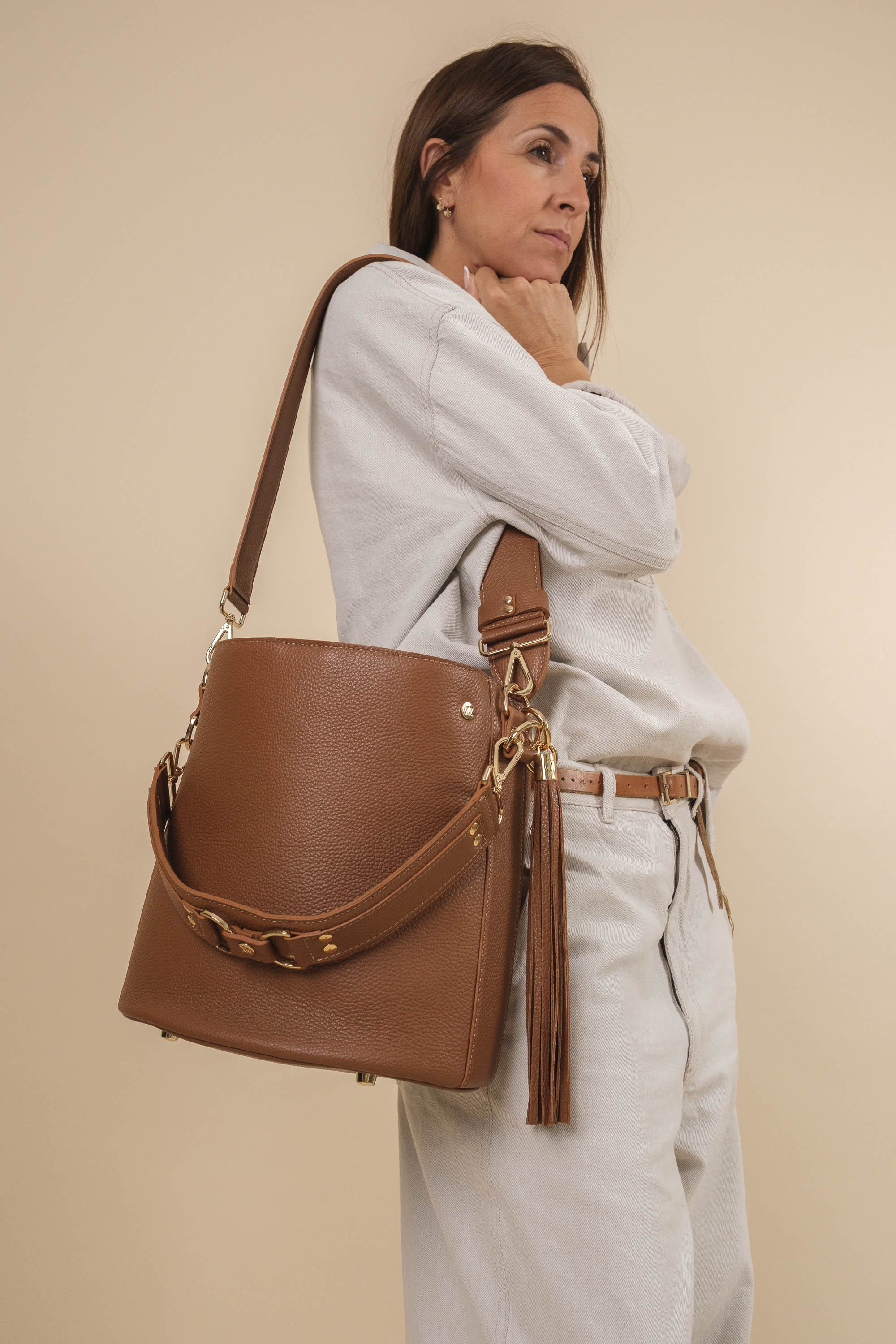 BigLove Cuir Caramel Grainé
