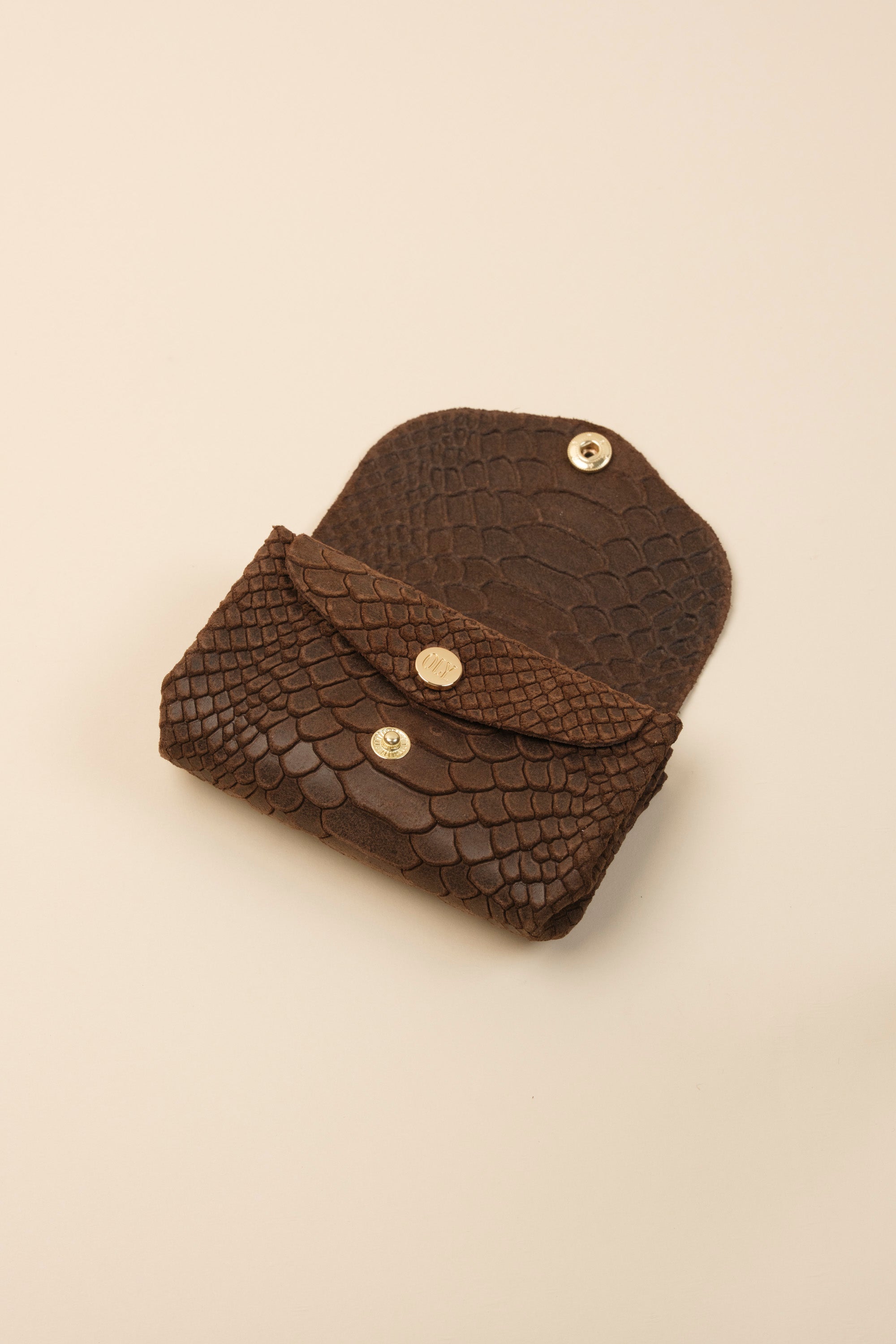 Dodu Cuir Croco Daim Choco