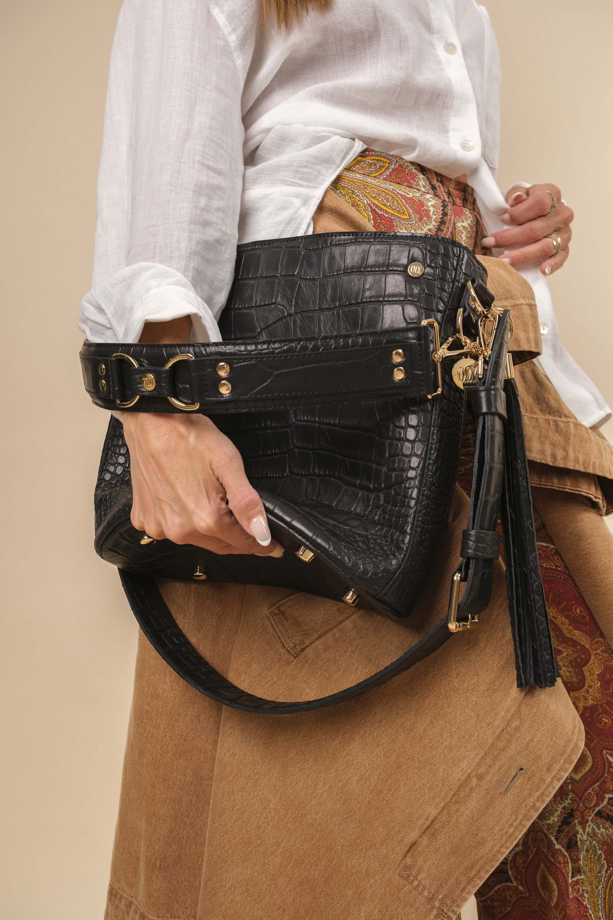 BigLove Cuir Croco Noir