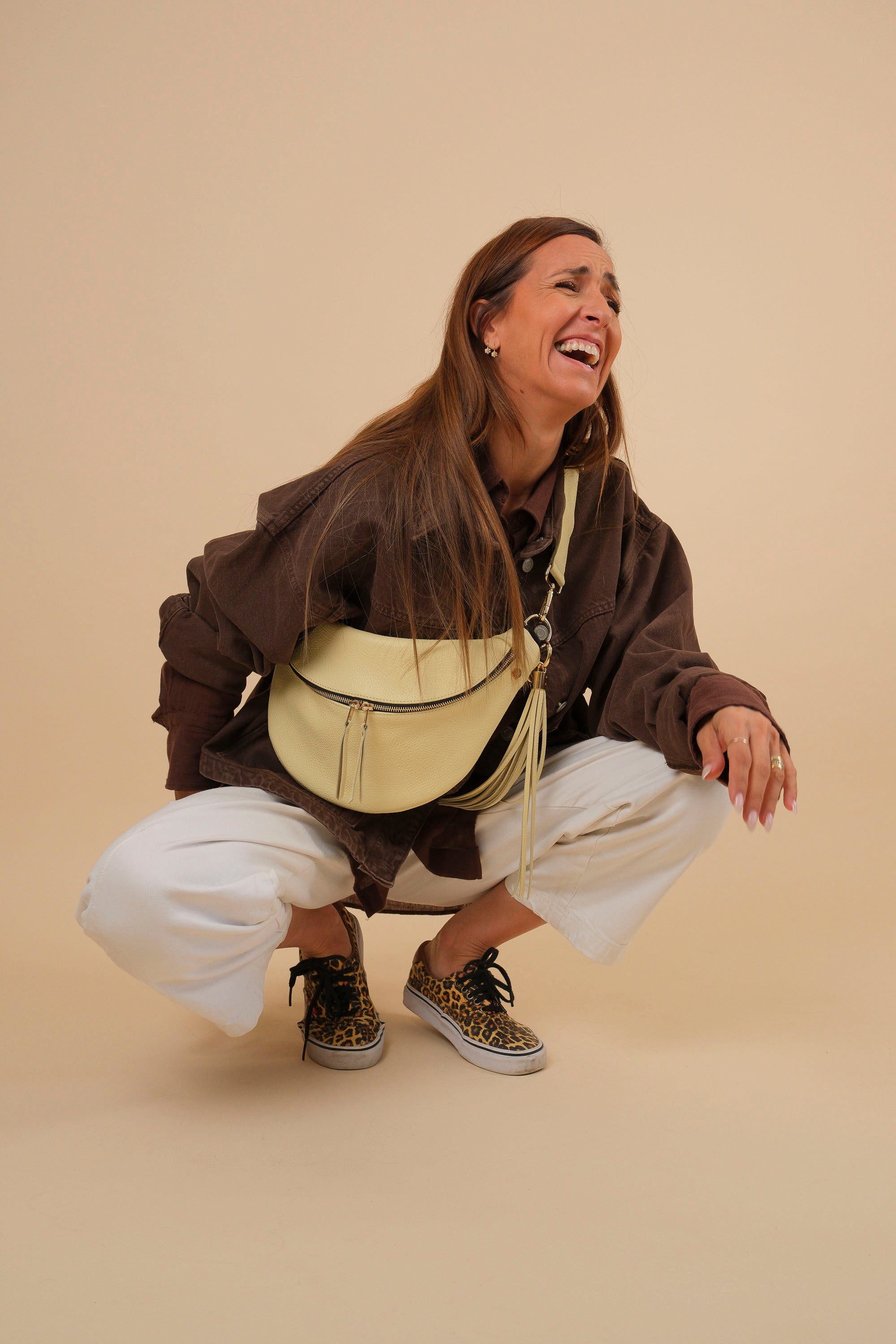 Banane Simple Cuir Grainé Jaune Beurre