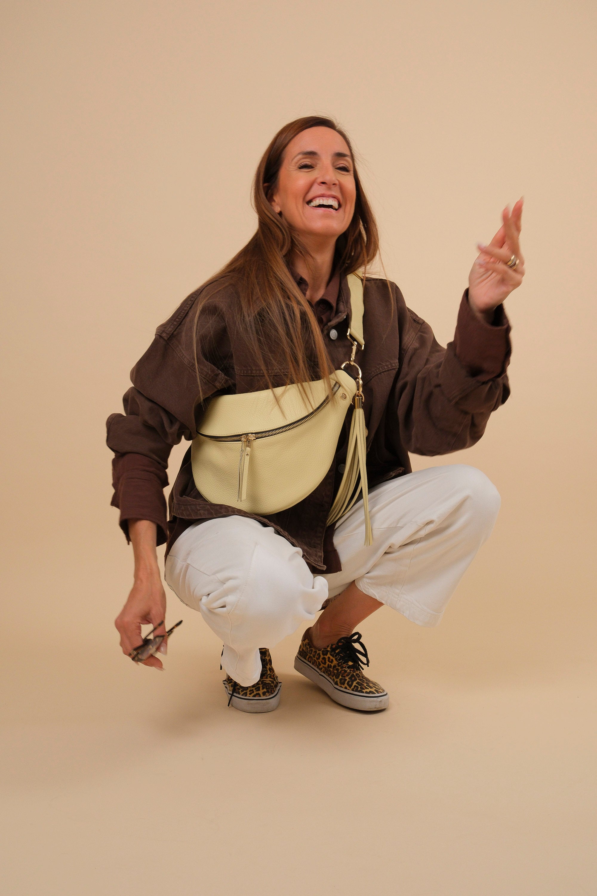 Banane Simple Cuir Grainé Jaune Beurre