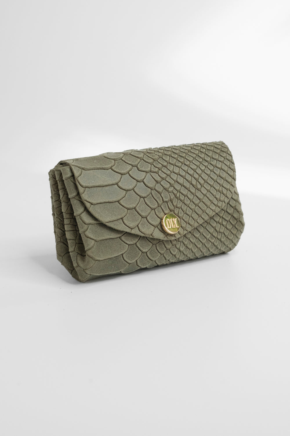 Dodu Cuir Embossé Croco Truffe