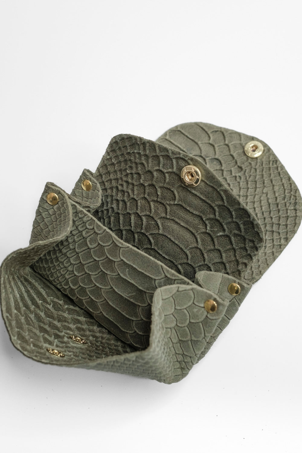 Dodu Cuir Embossé Croco Truffe