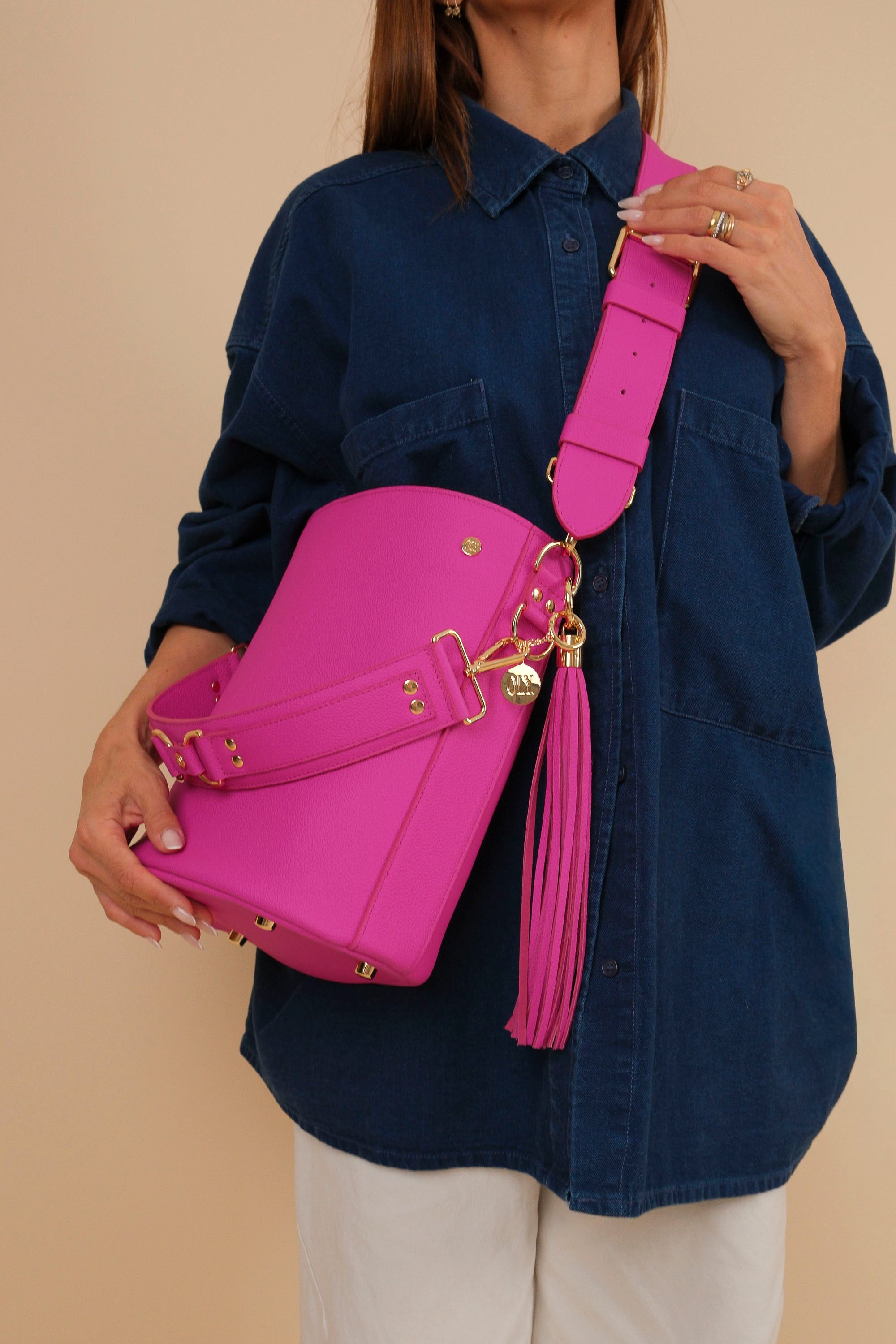 BigLove Cuir Grainé Rose Néon