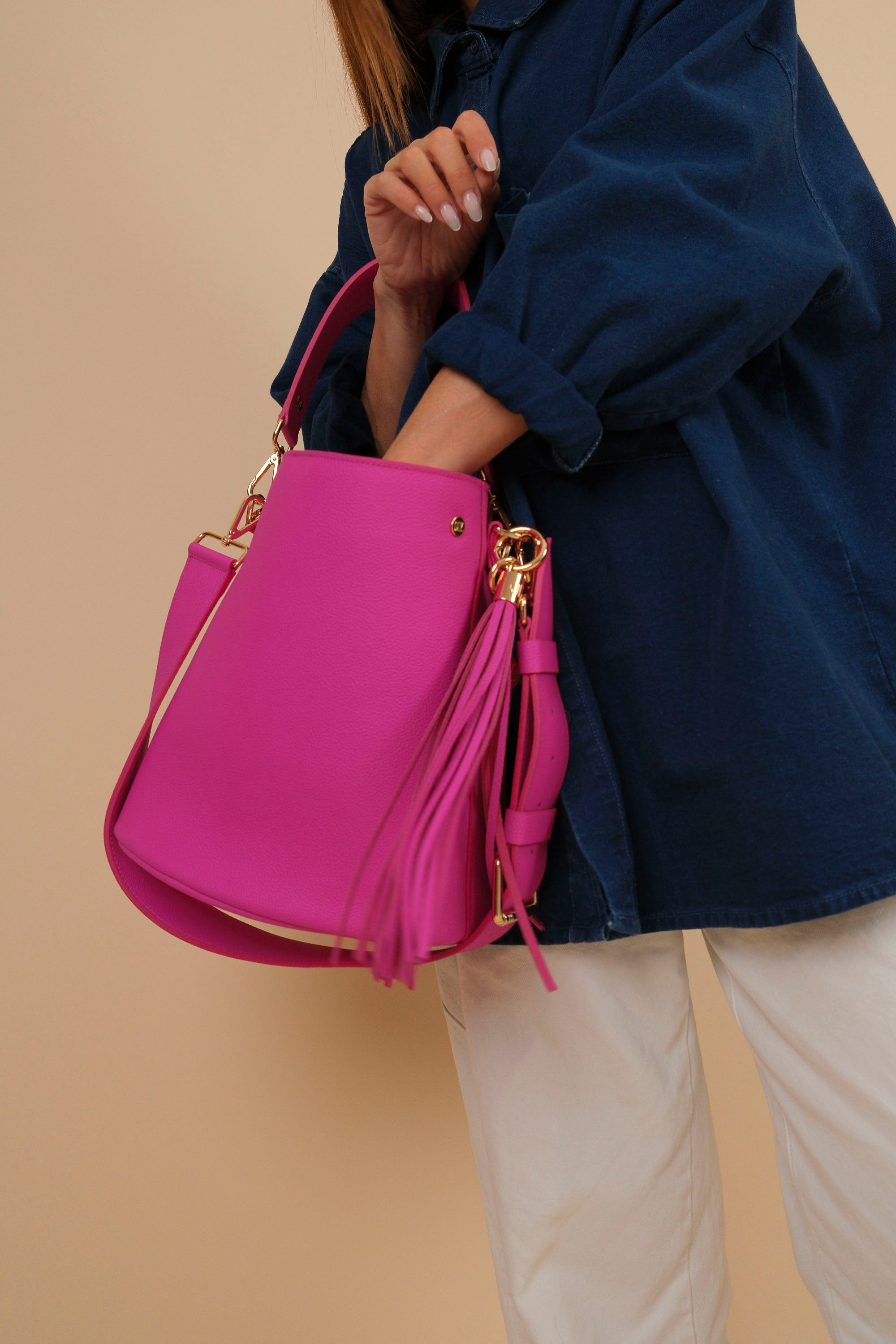 BigLove Cuir Grainé Rose Néon