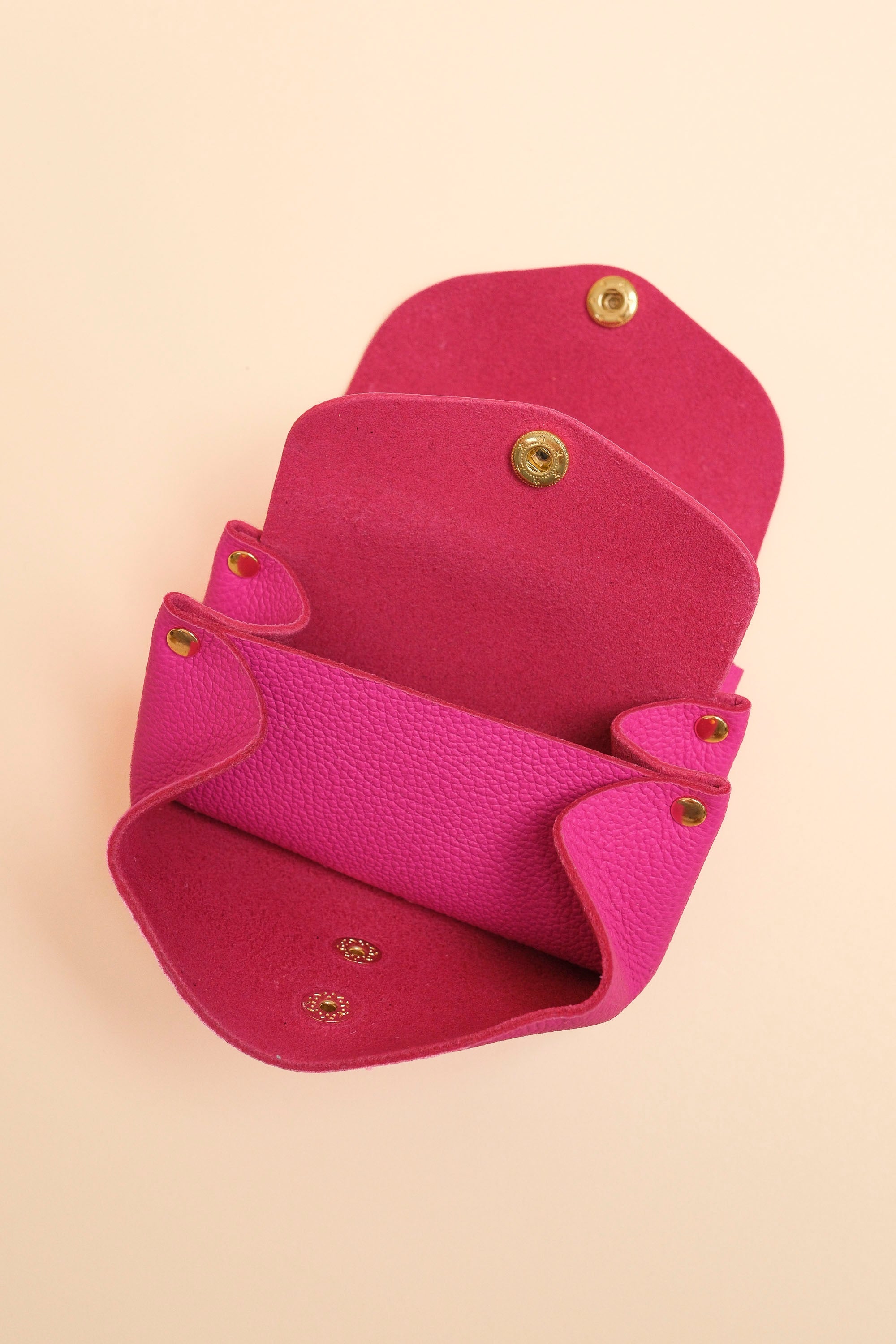 Dodu Cuir Rose Néon Grainé