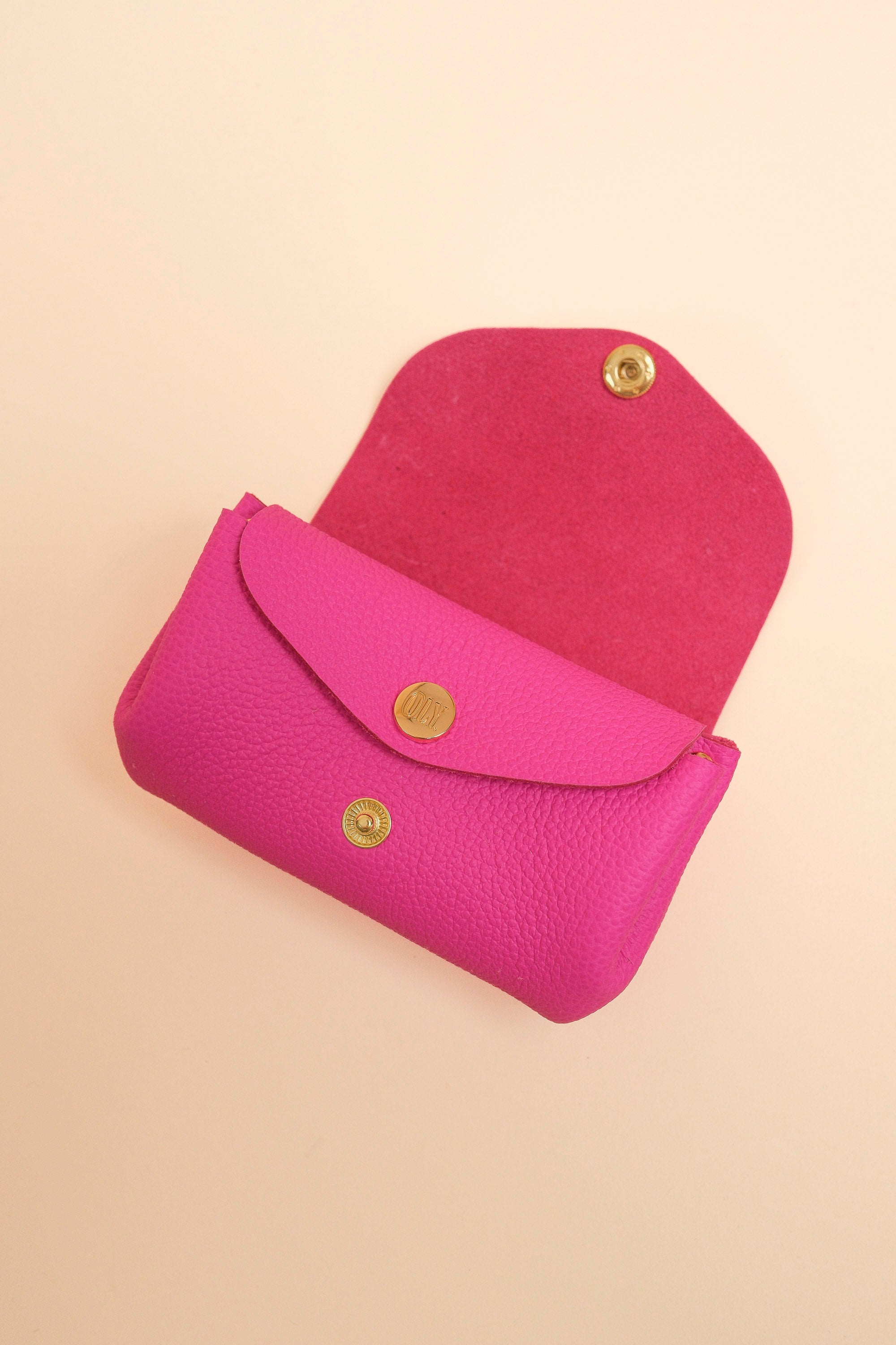 Dodu Cuir Rose Néon Grainé