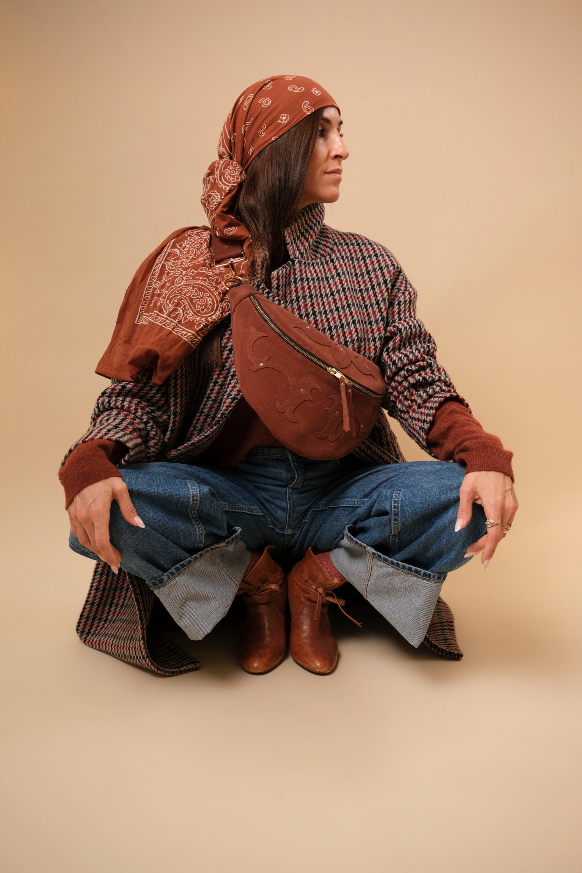 Banane Calamity Cuir Daim Rouille