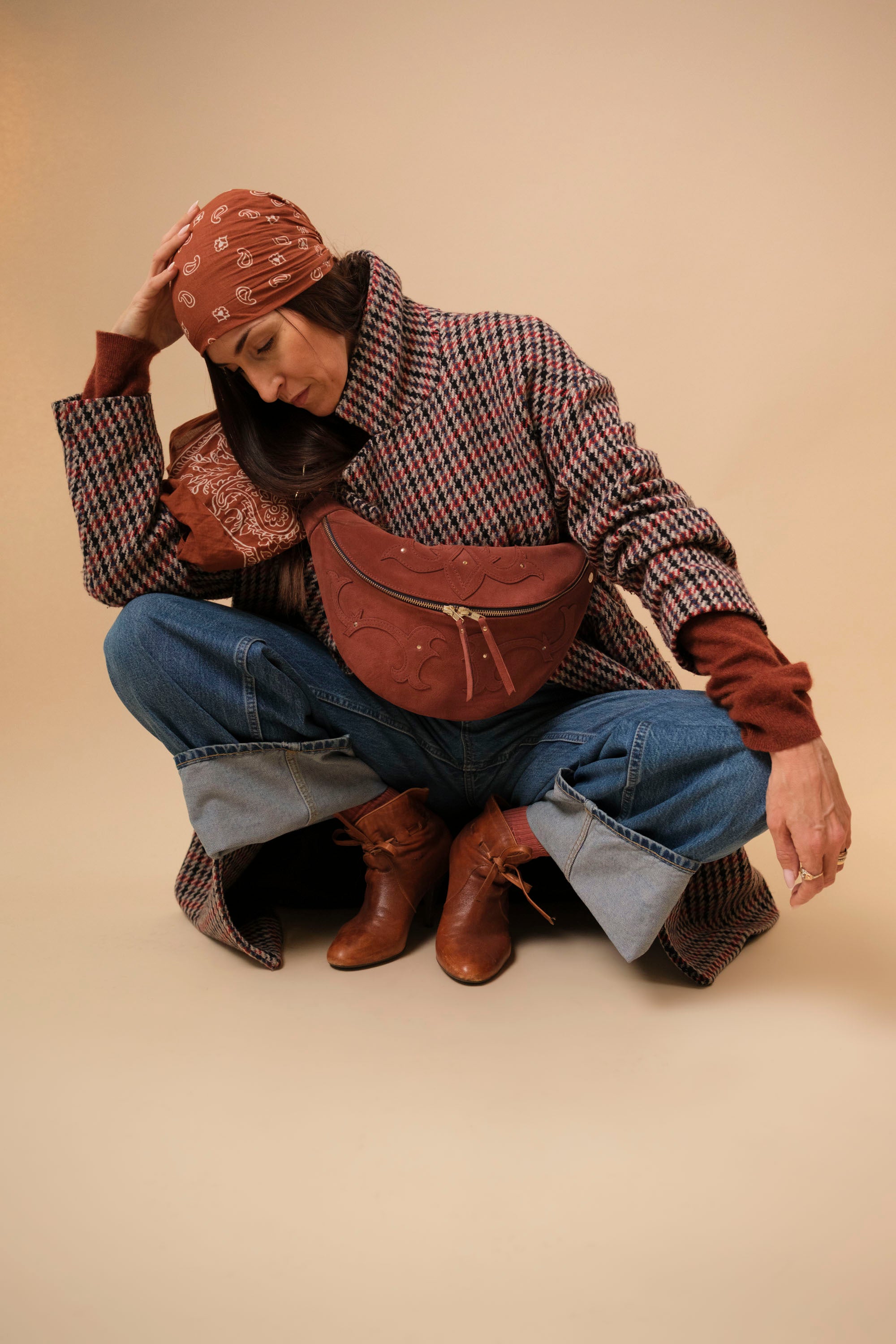 Banane Calamity Cuir Daim Rouille