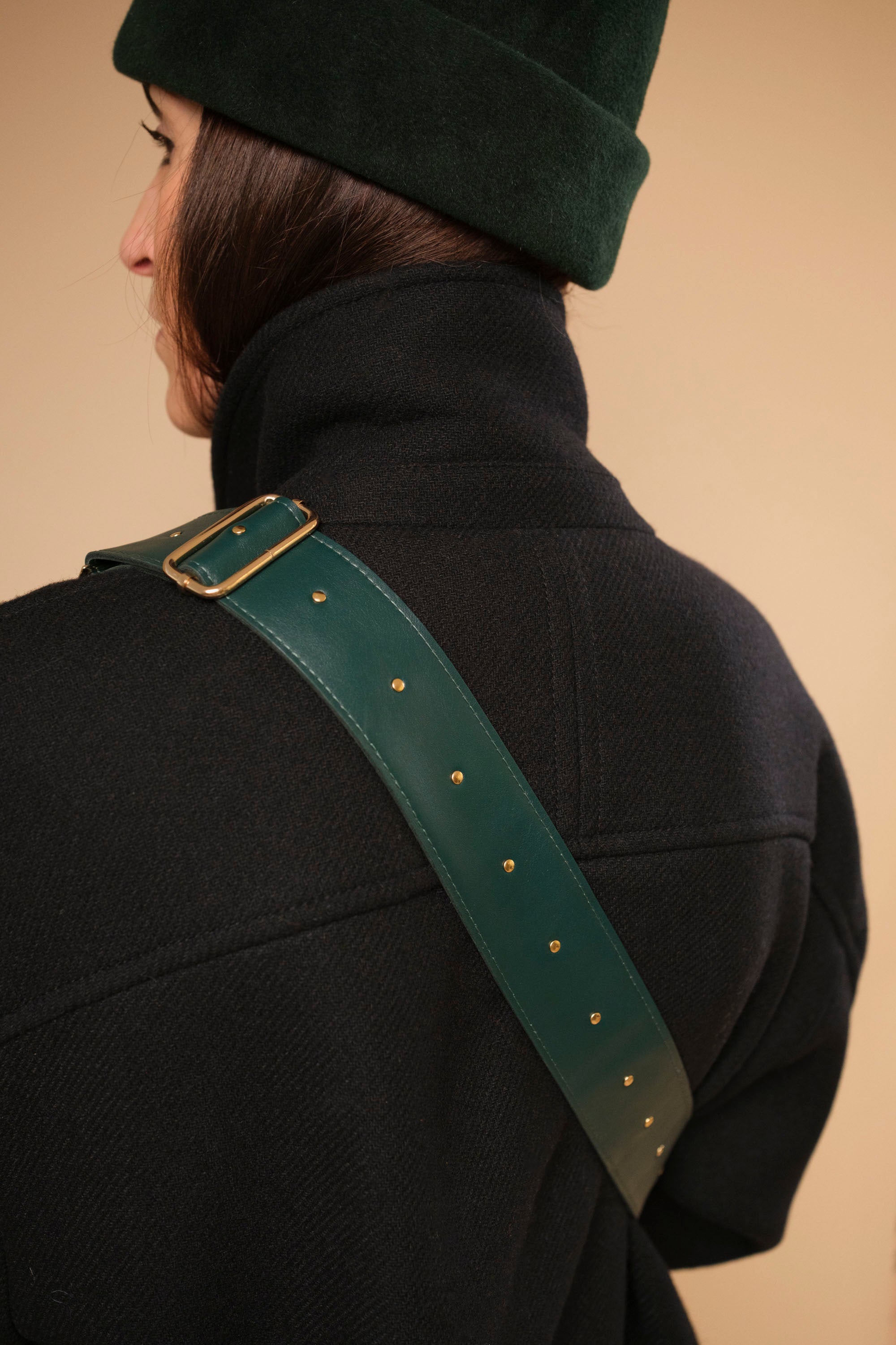 Banane à Frange Cuir Lisse Serpentine