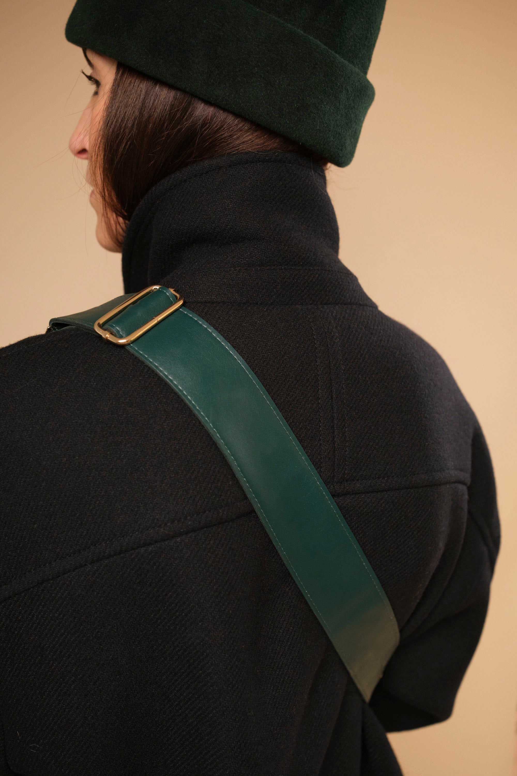 Banane à Frange Cuir Lisse Serpentine