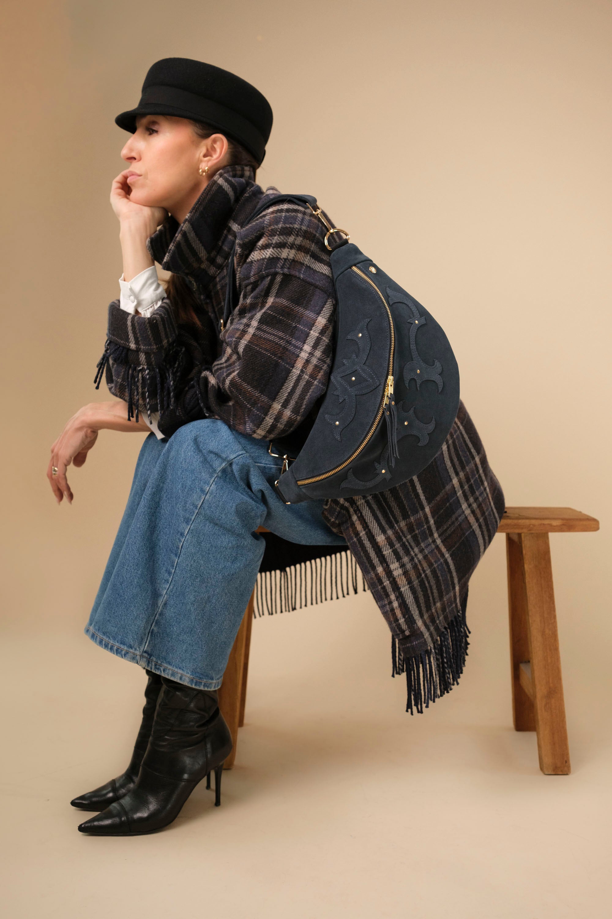 Banane Calamity Cuir Daim Shark