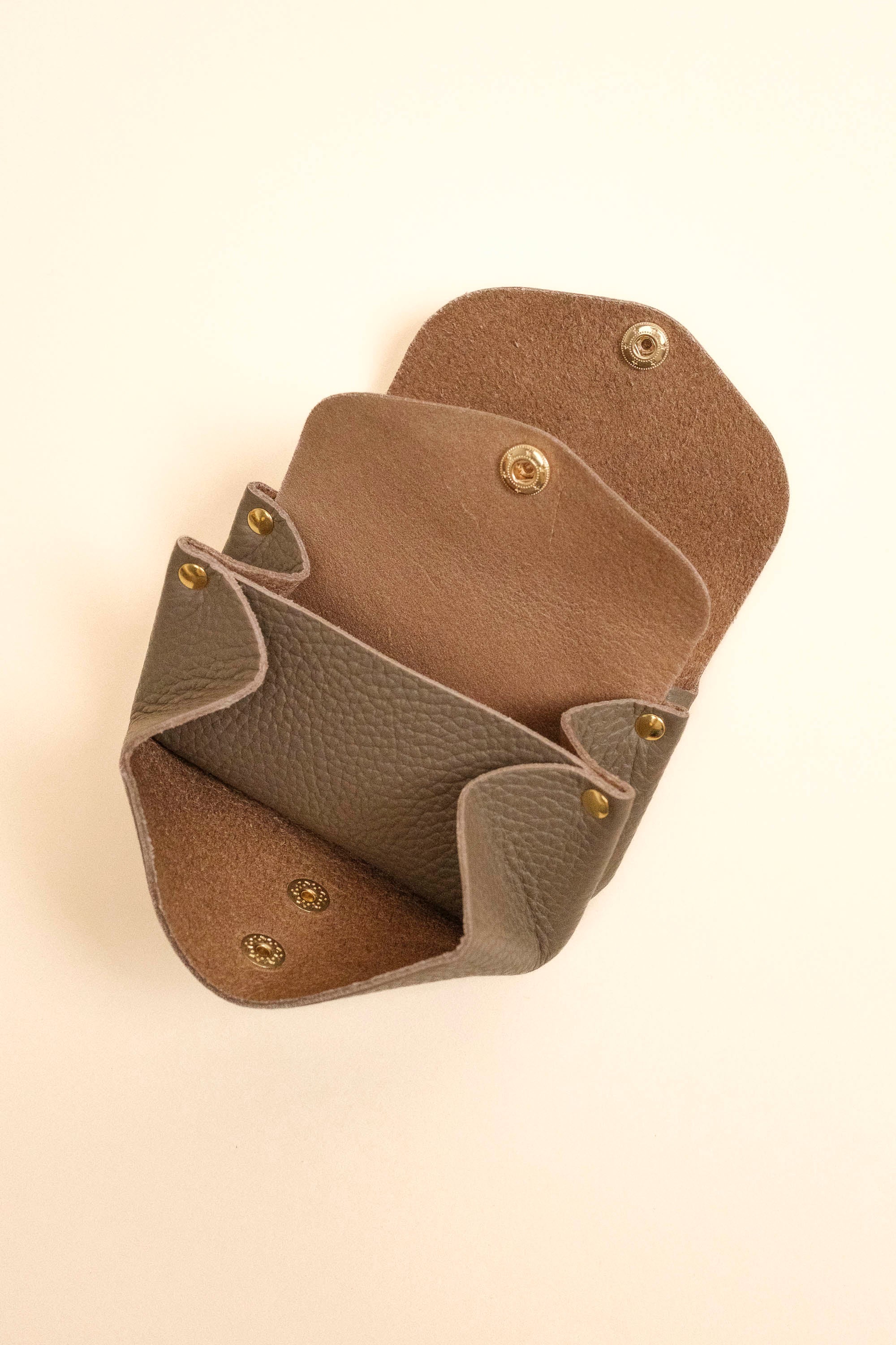 Dodu Cuir Grainé Taupe
