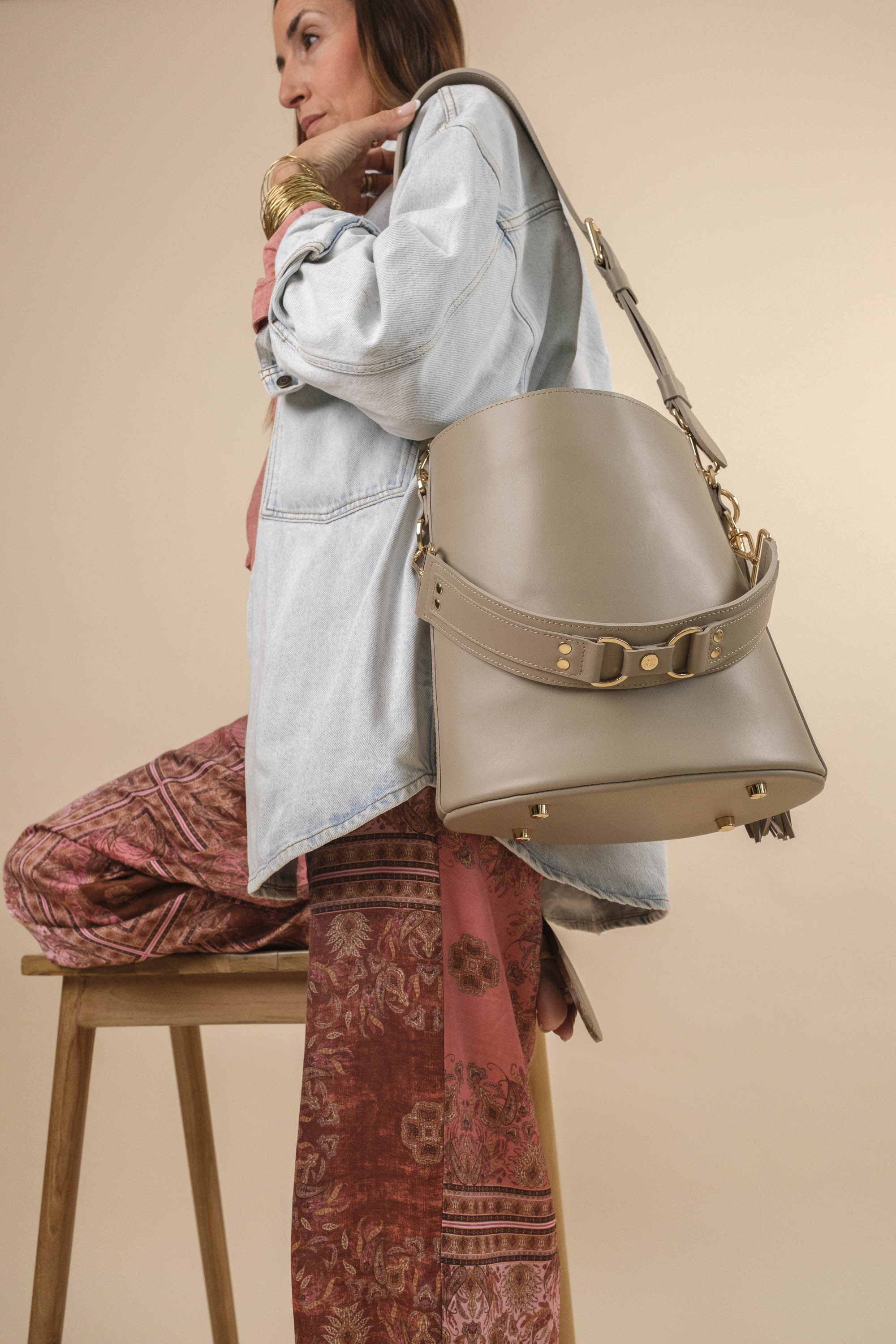 BigLove Cuir Tourterelle