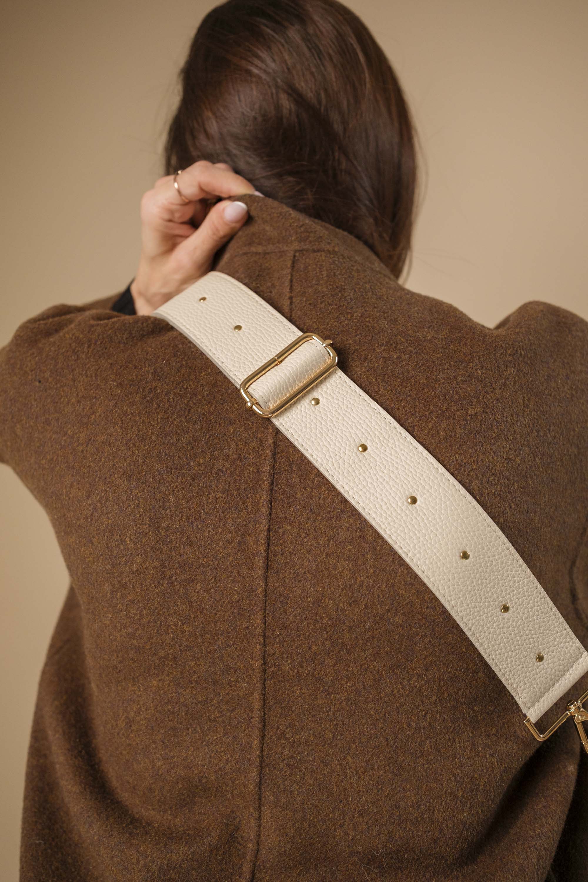 Banane à Frange Cuir Grainé Vanille