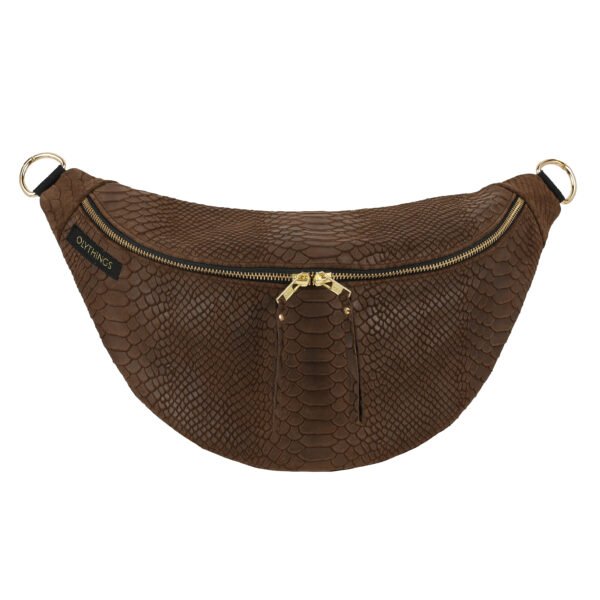 Banane La Capricieuse - Embossée Croco Choco - Taille M